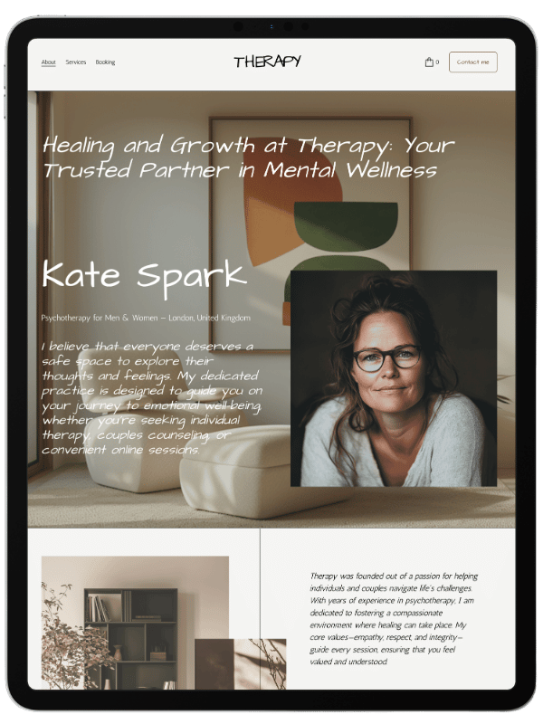 Squarespace Website Template for Therapists