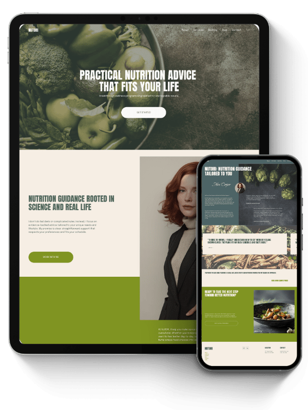 Squarespace Website Template Nutori