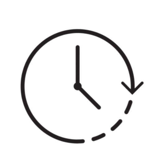 Clock with an arrow indicating circadian or time change