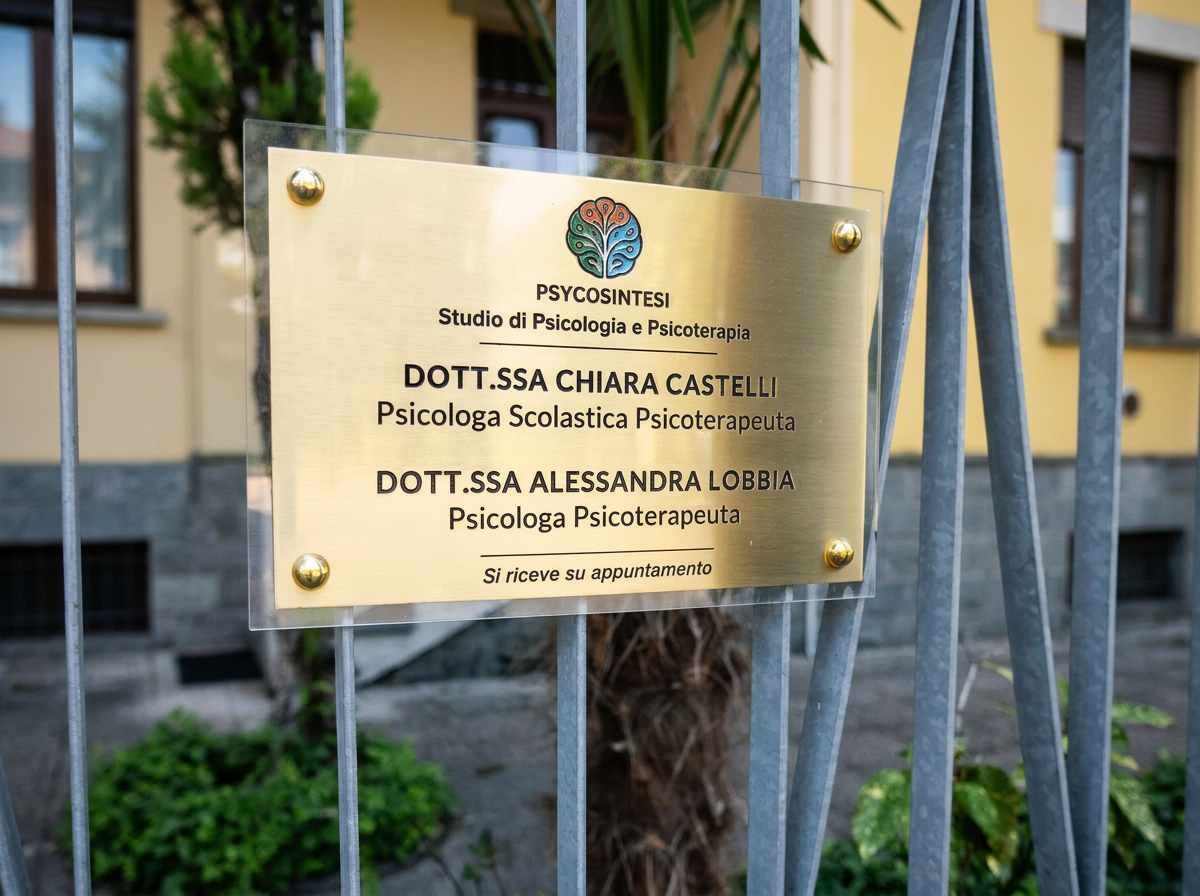 Targa dello studio di psicologia e psicoterapia Fidenza Psycosintesi