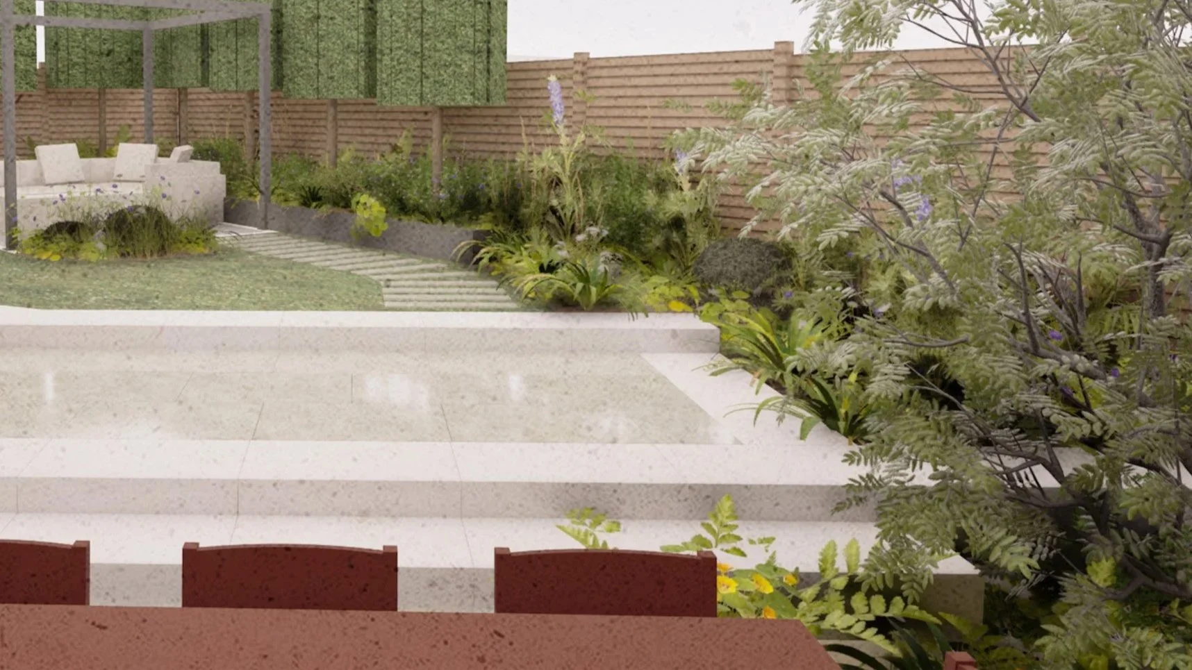 Broadleaf Close Garden Design Leckhampton new build