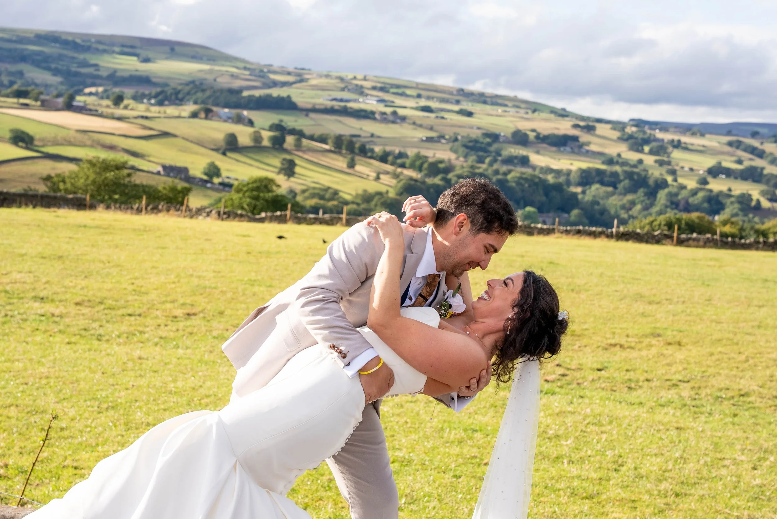 Cinematic wedding photography in yorkshire countryside