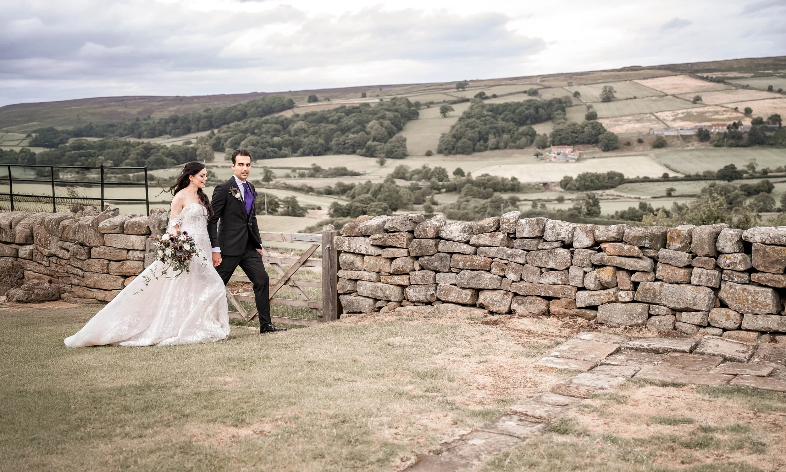 Cinematic wedding photography in yorkshire countryside