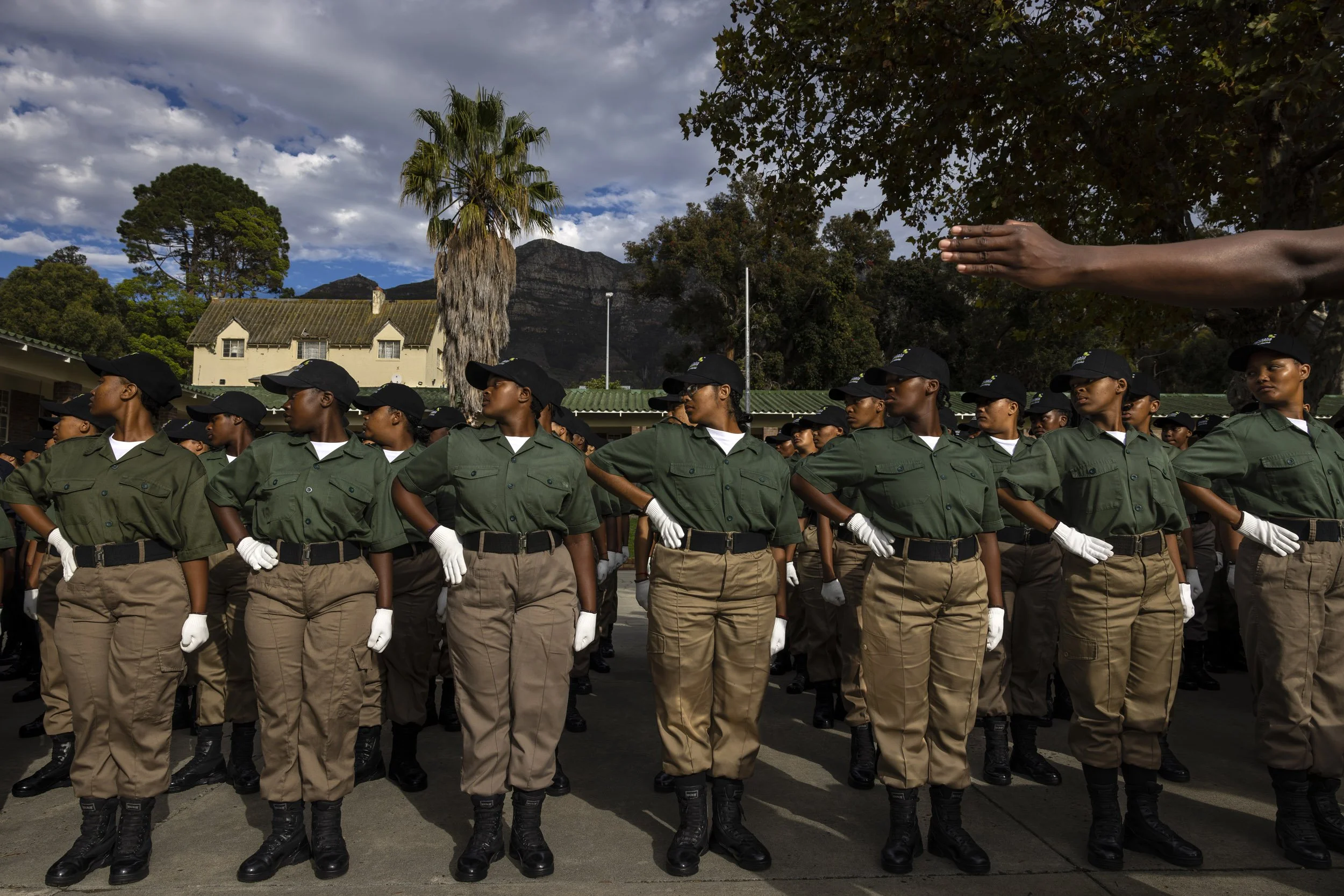 TOKAI, CAPE TOWN SOUTH AFRICA, 6TH APRIL 2023: The graduation of Charlie 22 company, a group of young women who have graduated in security training from the Chrysalis Academy. Chrysalis Academy is an academy geared towards the development of young a