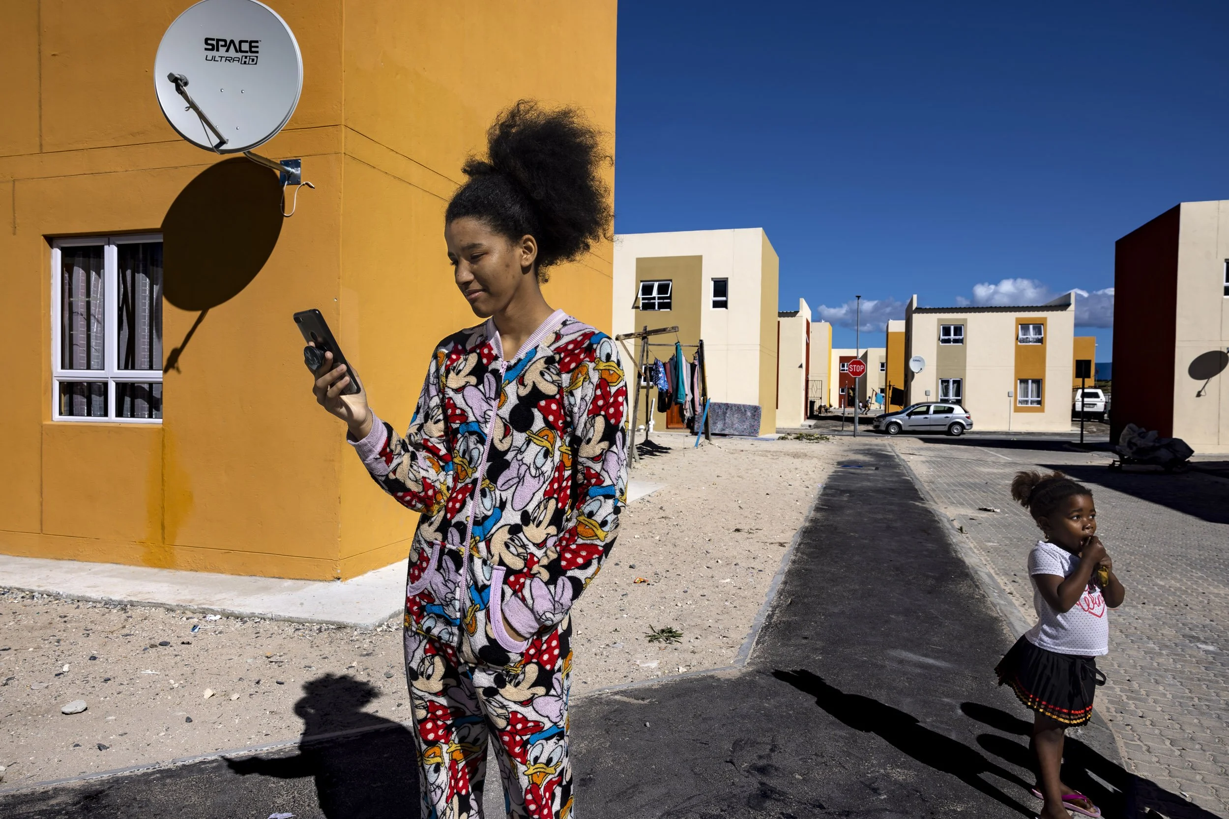 MITCHELL’S PLAIN, CAPE TOWN, SOUTH AFRICA: Phoebe Rademeyer, 13, is seen in a new RDP housing development on the outskirts of Mitchell’s Plain. RDP housing is meant to address the problem of housing for millions of the poor in South Africa but is ho