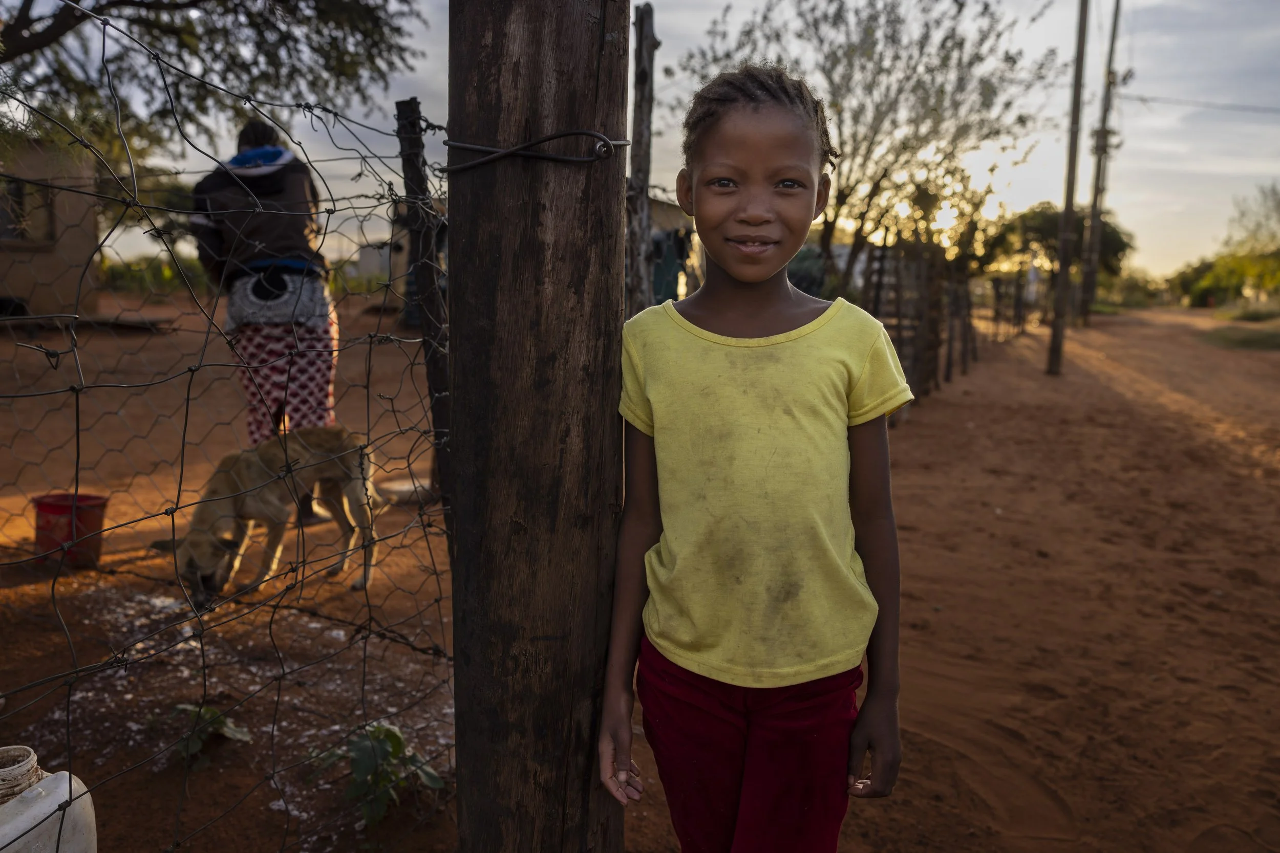 PLATFONTEIN, SOUTH AFRICA: The Khoi San Khwe settlement for former bushmen members of the elite bushman brigades of the South African Defence Force under Apartheid. The men from these units were recruited because of their exceptional bush craft skil