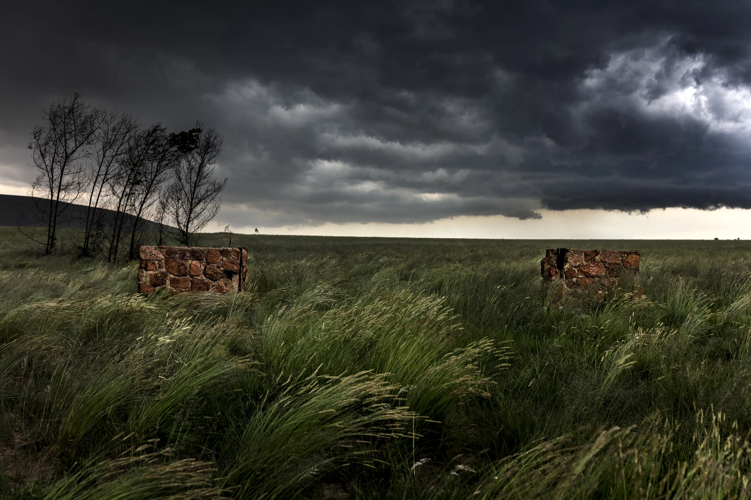 DELMAS, SOUTH AFRICA, 6 DECEMBER 2016: Old farm gates in areas of old white farming areas which have now been taken over by subsistence black farmers, South Africa. In 1994 there were approximately 105,000 commercial farmers in South Africa, now in