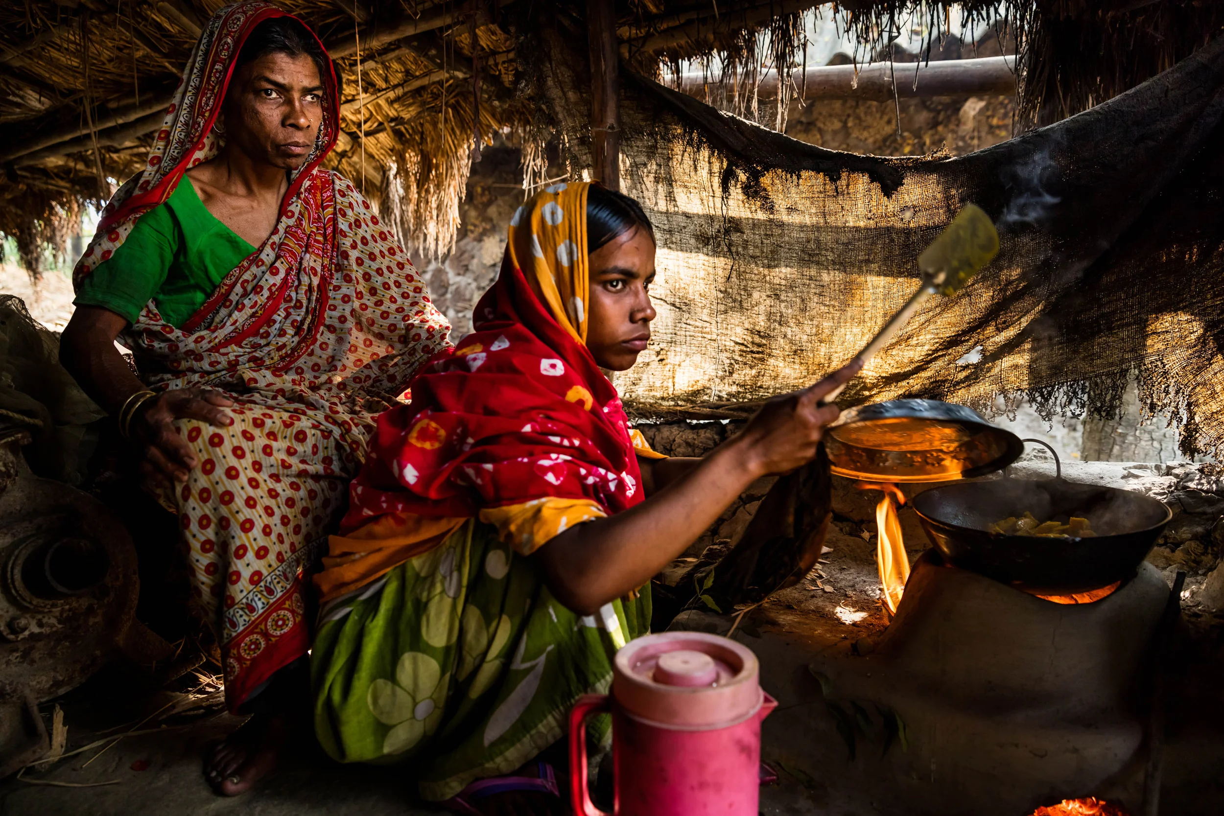 SUNDARBANS, WEST BENGAL, INDIA, 8 JANUARY 2016: Nasma Molla, 14 is currently blind with cataracts that can be cured in a fiften minute operation. Both Nasma and her brother Amyr come from a family where 4 of five people are blind. Three have been op