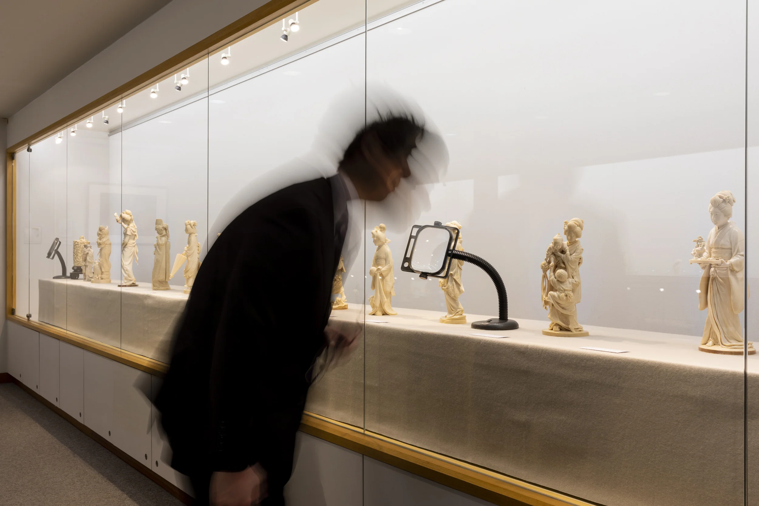 Kyoto, Japan, 19 April 2018: One of the most high end collections of ivory in Japan collection is seen at the Kiyomizu Samenzaka ivory museum in Kyoto. (Photo by Brent Stirton/Verbatim by Getty Images.)