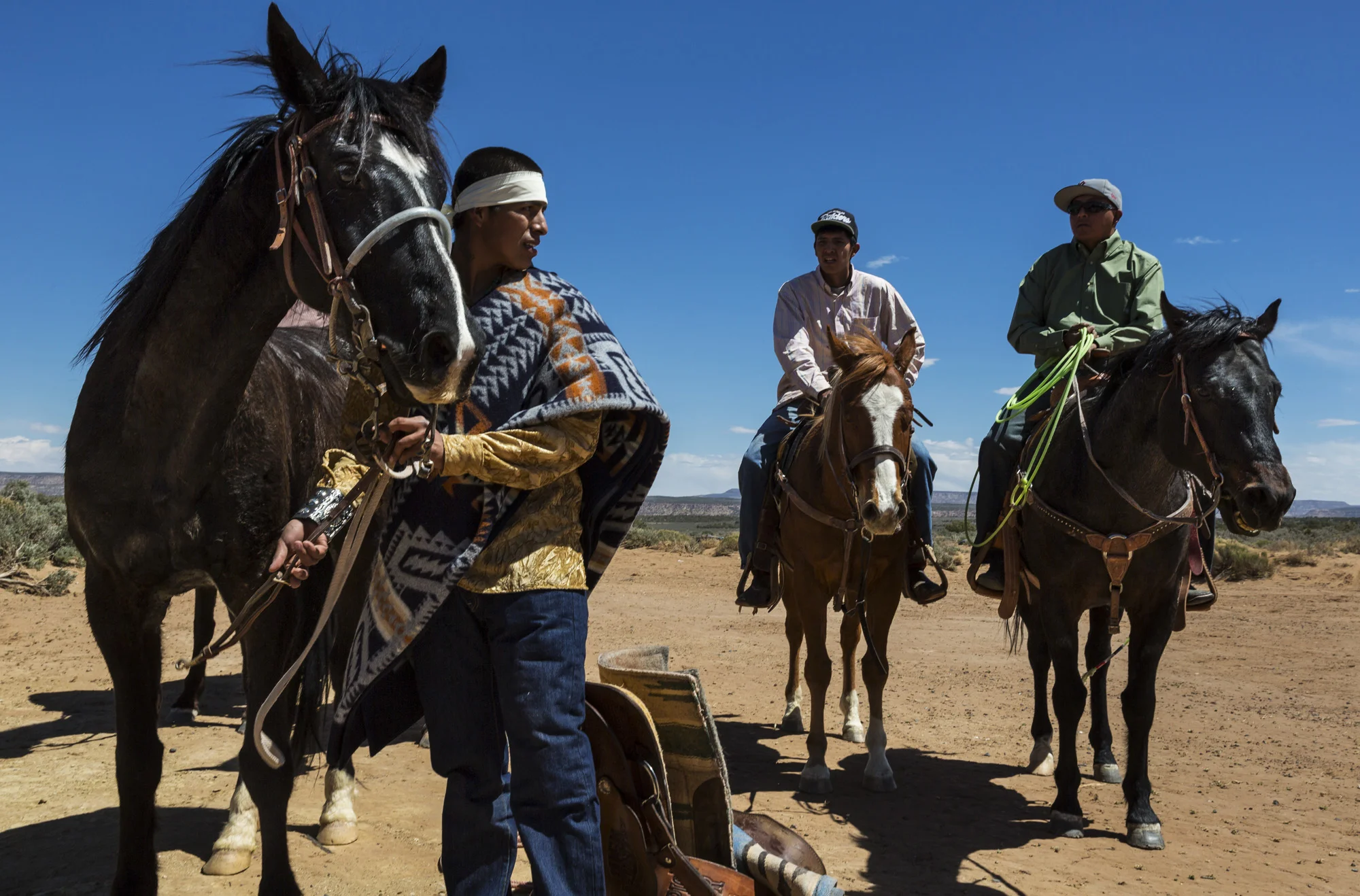 PINON, NAVAJO NATION, ARIZONA, 12 APRIL 2014: A traditional Navajo wedding which also included a civil service performed by a judge, Pinon, Arizona. The traditonal ceremony cannot be photographed but consists of corn and water coming together symbol