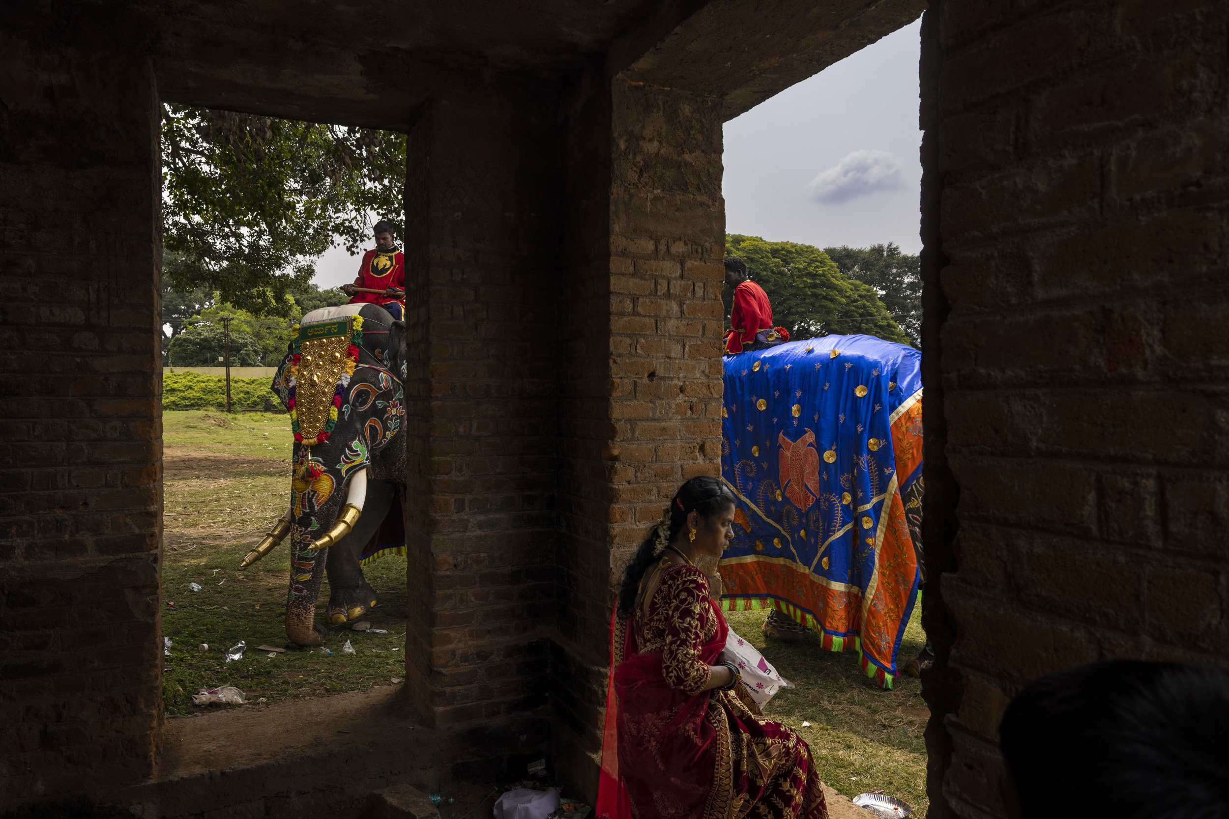 MYSORE, INDIA, OCTOBER 5, 2022: The final day of the Mysore Dasara, a festival of culture in the state of Karnataka and the only state festival in India where elephants are used. Mysore Dasara is a Royal Festival that celebrates “the victory of trut