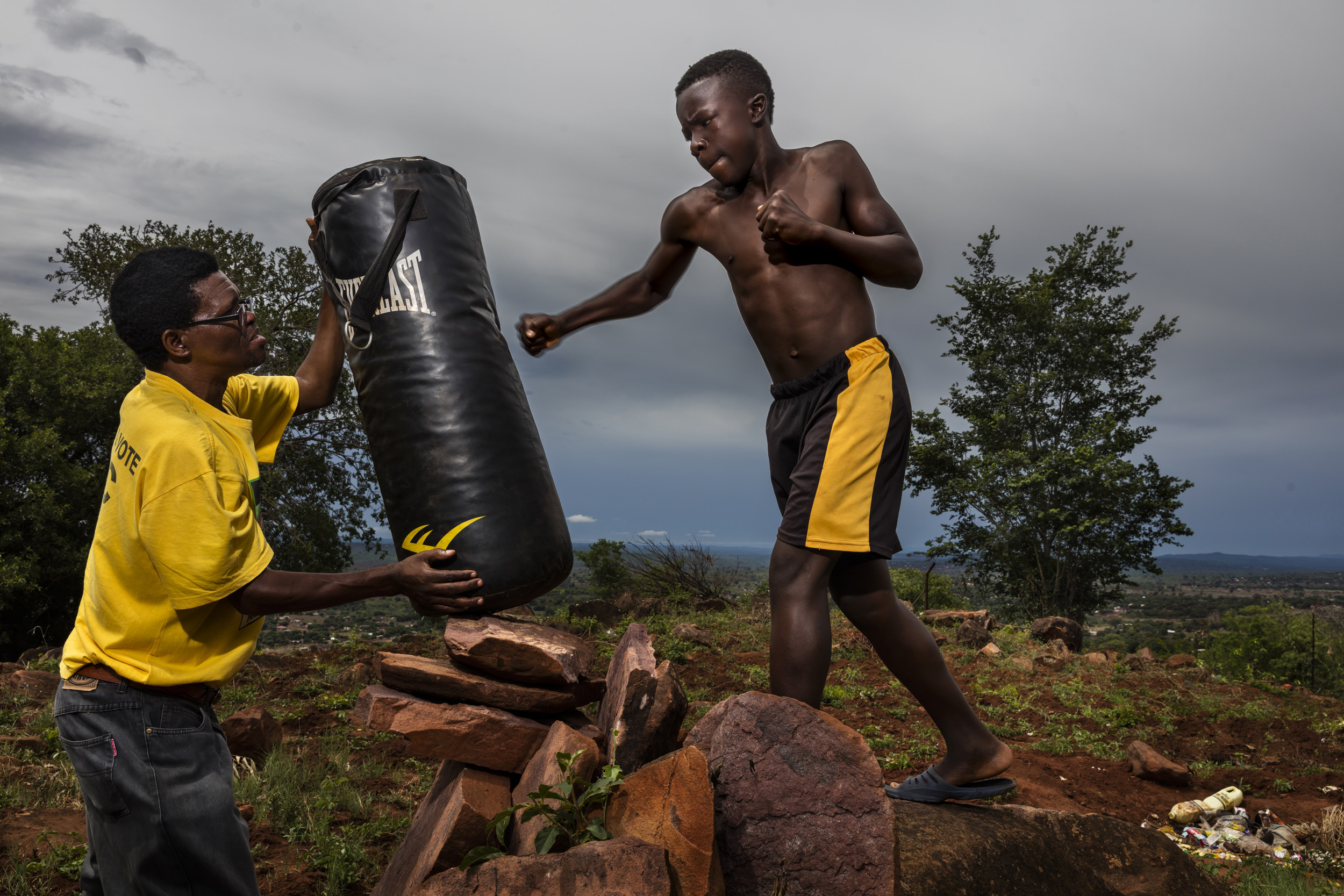 VENDA, SOUTH AFRICA, 11 DECEMBER 2016: Tshumelo “Killer” Makhado, 15, a young up and coming Musangwe fighter. Musangwe is traditional bare knuckle boxing which occurs in Venda every Xmas period. Killer is hoping to become a professional boxer but is