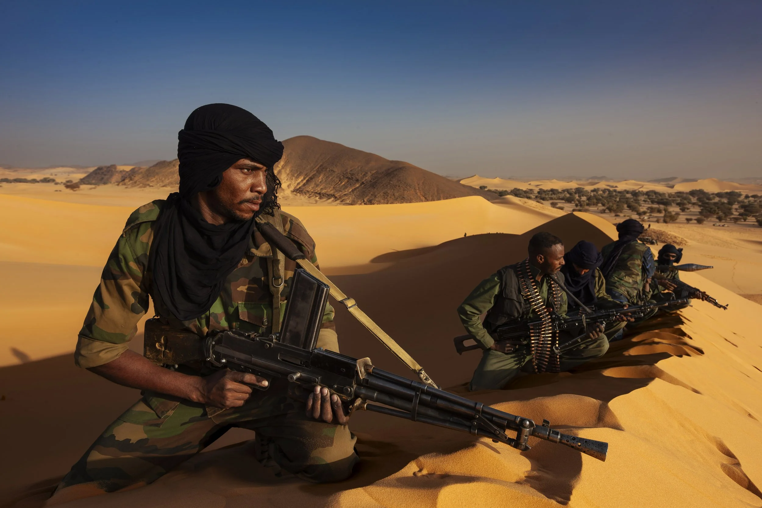 TAZERZEIT, AIR MOUNTAINS, NORTHERN NIGER, APRIL 2009: Images of M.N.J, The Movement of Justice in Niger, a Tuareg led rebellion against the Niger government for reasons of perceived discrimination, social injustice and resource ownership in Niger's