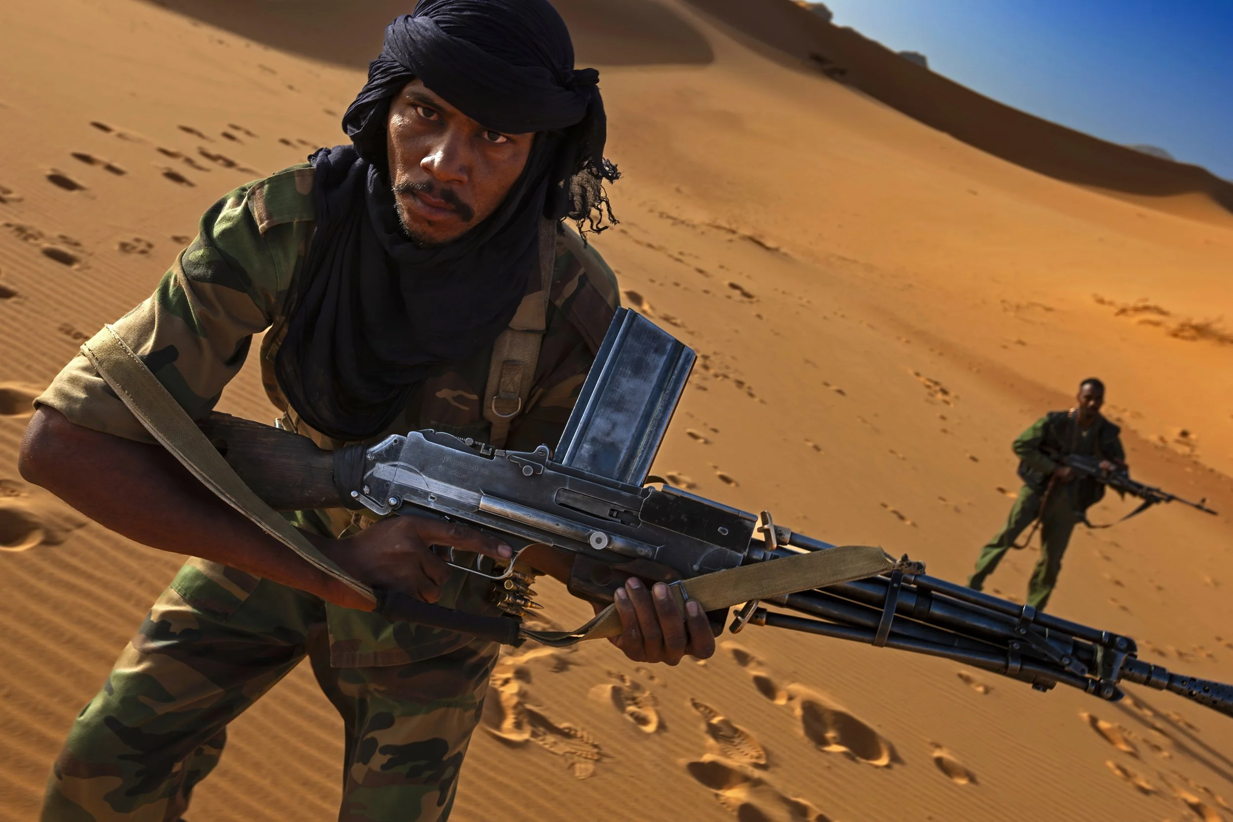 TAZERZEIT, AIR MOUNTAINS, NORTHERN NIGER, APRIL 2009: Images of M.N.J, The Movement of Justice in Niger, a Tuareg led rebellion against the Niger government for reasons of perceived discrimination, social injustice and resource ownership in Niger's