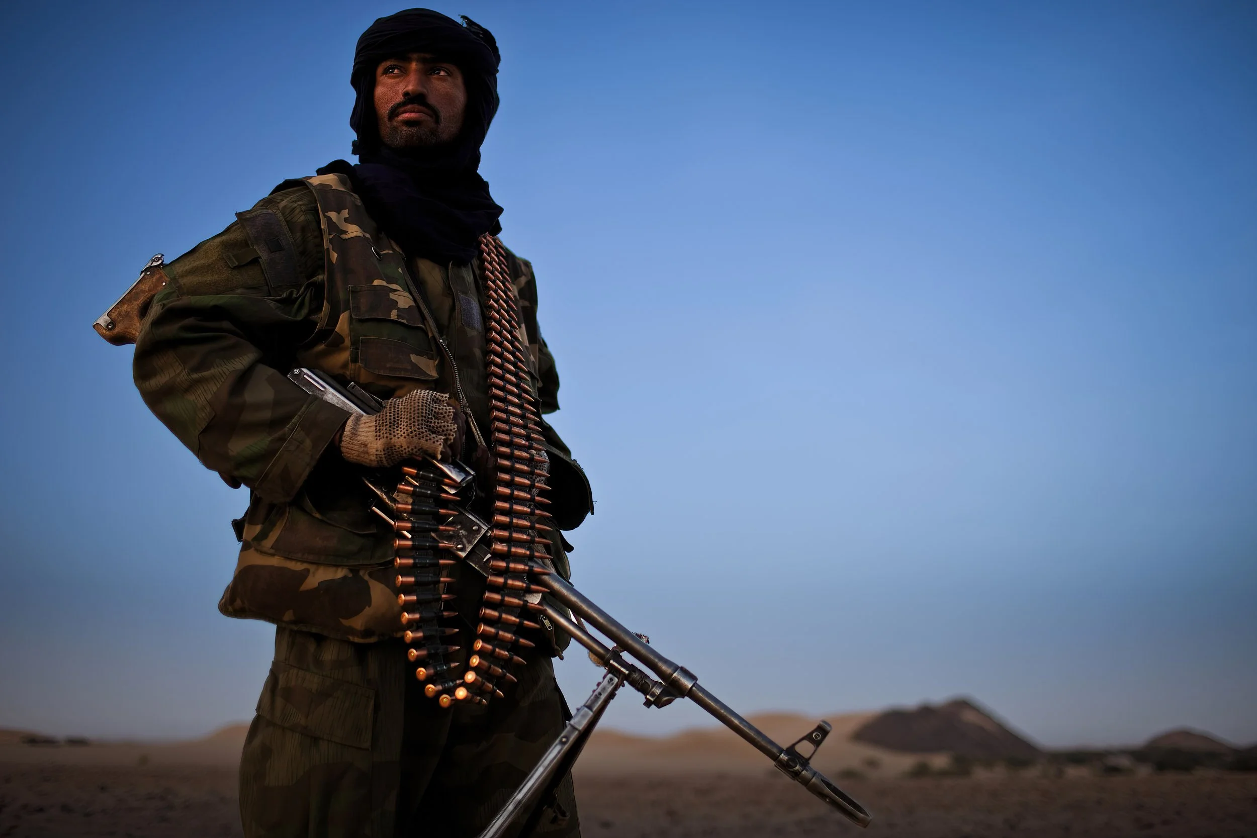 TAZERZEIT, AIR MOUNTAINS, NORTHERN NIGER, APRIL 2009: Images of Amoumane Kalakoa, the leader of the military wing of M.N.J, The Movement for Justice in Niger, a Tuareg led rebellion against the Niger government for reasons of perceived discriminatio