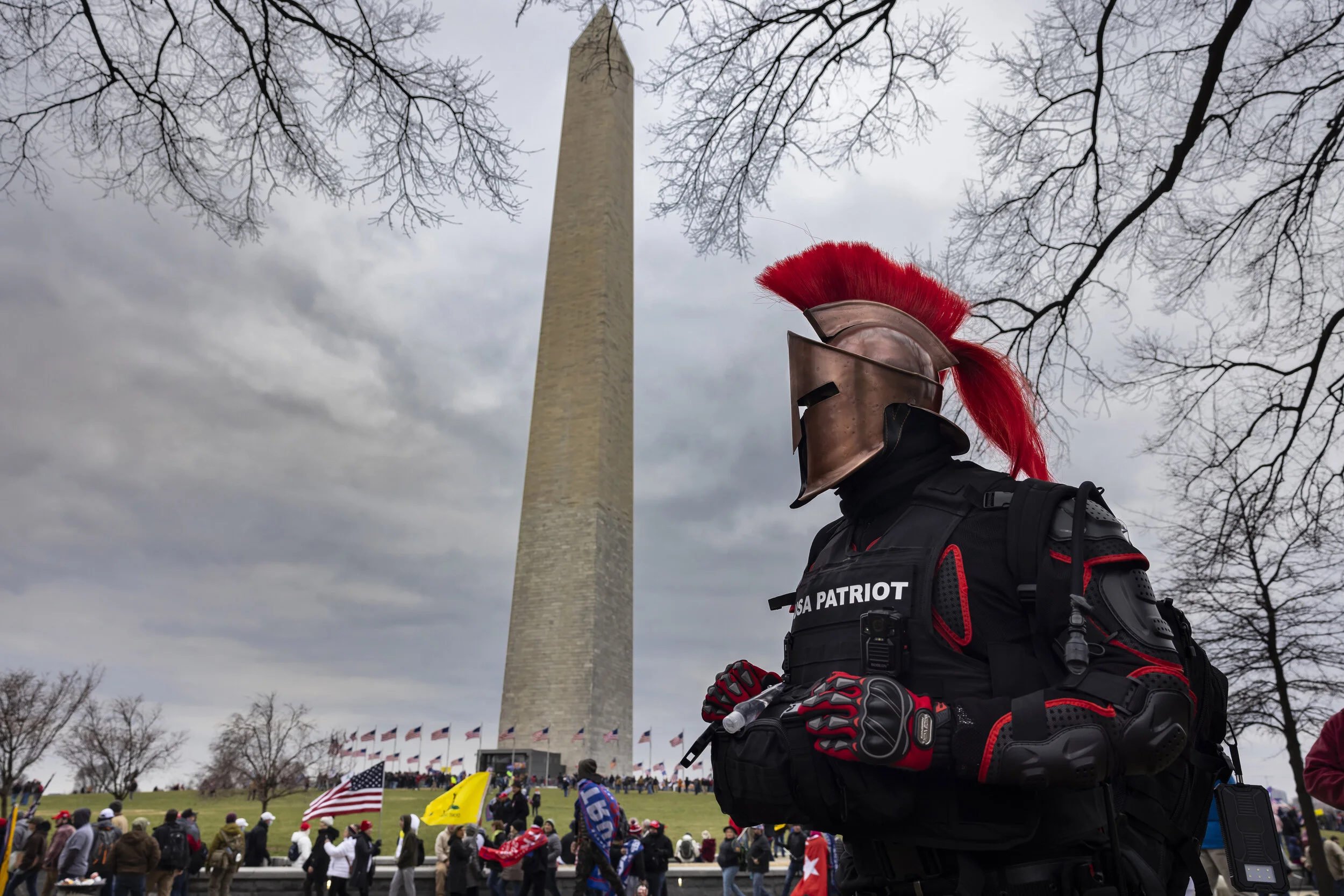 WASHINGTON D.C., USA - JANUARY 6: Pro-Trump protesters gather in front of the U.S. Capitol Building on January 6, 2021 in Washington, DC. Trump supporters gathered in the nation's capital to protest the ratification of President-elect Joe Biden's El
