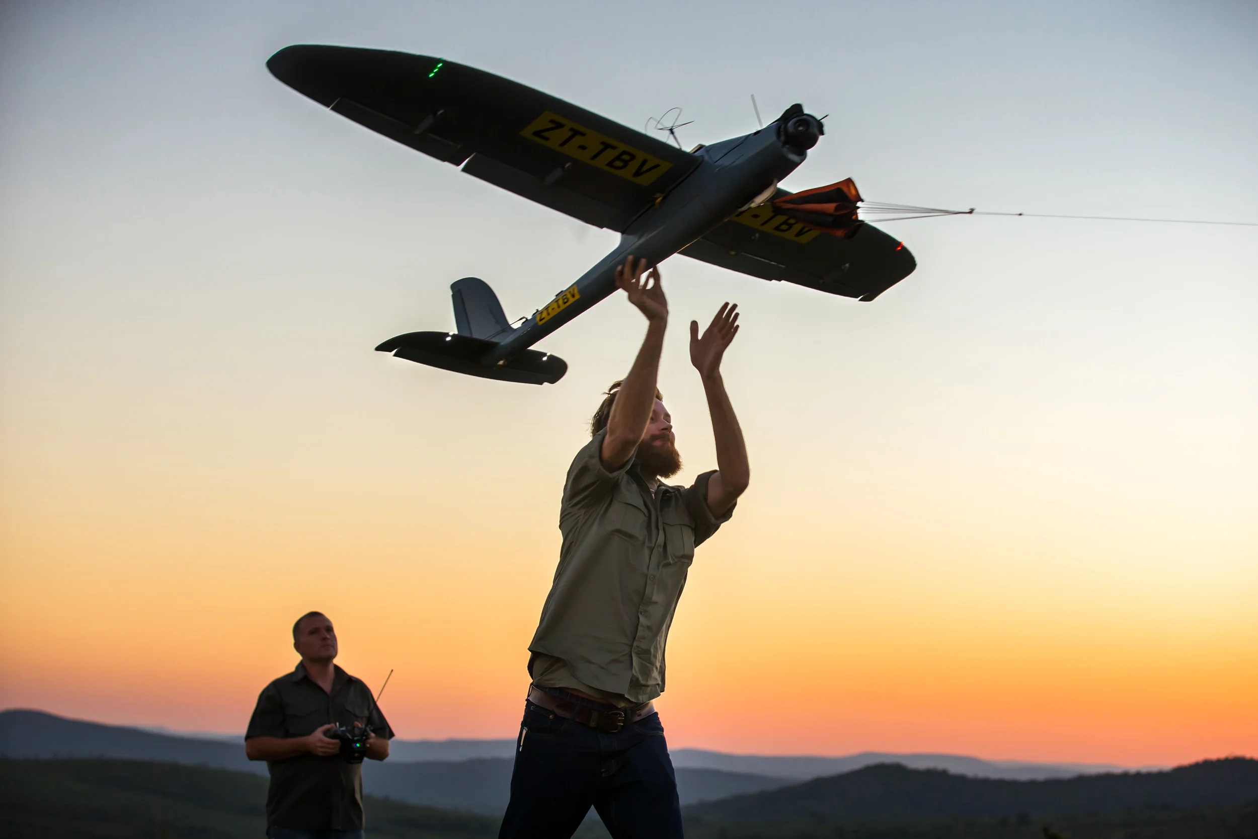 HLUHLUWE UMFOLOZI GAME RESERVE, KWAZULU NATAL, SOUTH AFRICA, 22 MAY 2016: Images of the drone program run by Air Shepherd, a foundation that seeks to assist in anti-poaching through the use of drones. The aircraft can fly an average of an hour and 4