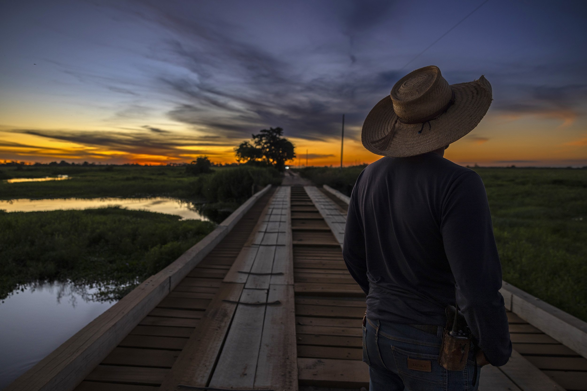 JOFFRE, PANTANAL, BRAZIL: Bridges are many and vital in the pantanal, especially during fires and the wet season. There are 122 bridges found along the well-known 145-km-long “Transpantaneira” raised dirt and gravel road. Visitors will often encount