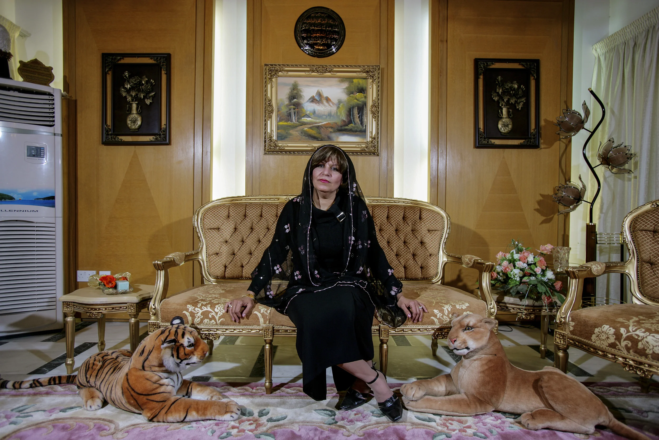 BAGHDAD, IRAQ - 23 FEBRUARY 2005. Iraqi Politican and Women's Rights advocate Songul Chapook photographed at her home in Baghdad. Songul Chapook is one of the few female members of the Iraqi Interim Government General Assembly. The rise of hard lin