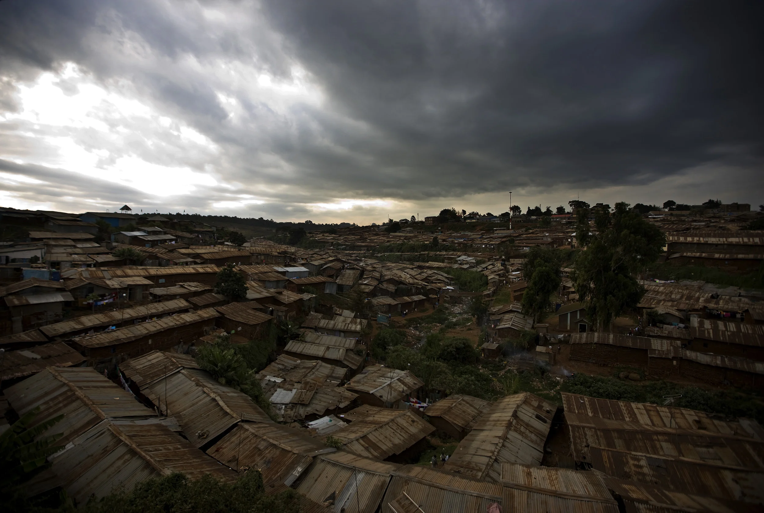 Kibera Slum outside of Nairobi, one of the largest slums in Africa and a place where many former pastoralists who have made their way to the city now call home.