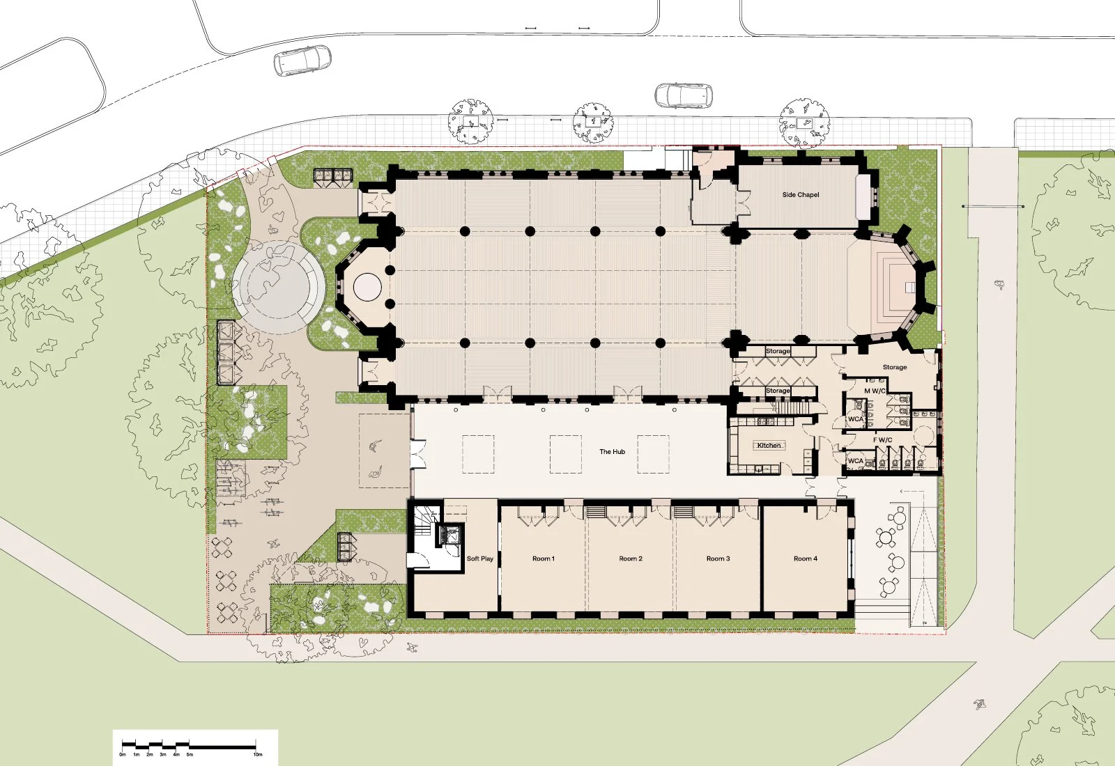 Christ Church W4 Acton Green proposed ground floor
