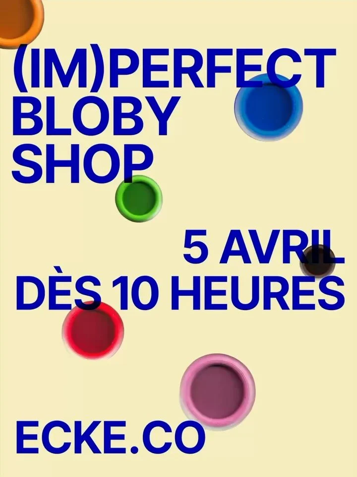 DIMANCHE 5 AVRIL SUR ECKE.CO 💛💙🩷💚 des blobys imparfaits et d&rsquo;anciennes s&eacute;ries &agrave; prix tout doux pour f&ecirc;ter le printemps ☁️ stock limit&eacute;, mise en ligne &agrave; 10h ⭐️