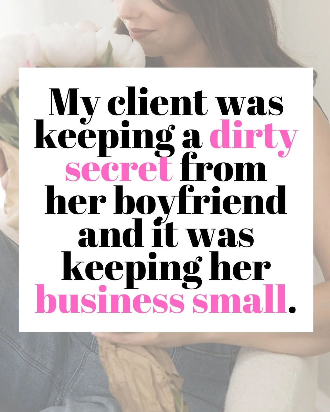 Oosh we uncovered a dirty little secret that wasn't just showing up in her relationship - but it was impacting her business and keeping it small. 

Because without it even realising it - there was a part of her that felt terrified at how BIG the goal