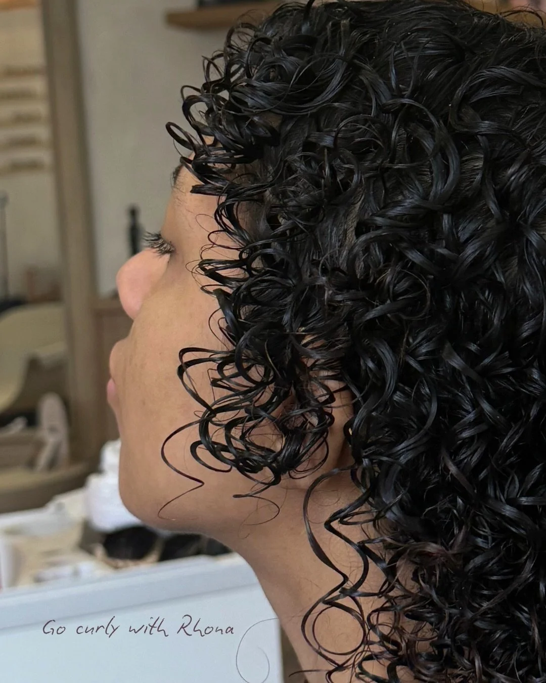 Rhona is our curly hair expert, specialising in perms and curly cuts for nearly 40 years. These results speak for themselves. These curls are literally shining now that they&rsquo;ve been treated with the right care and cut to the perfect curly shape