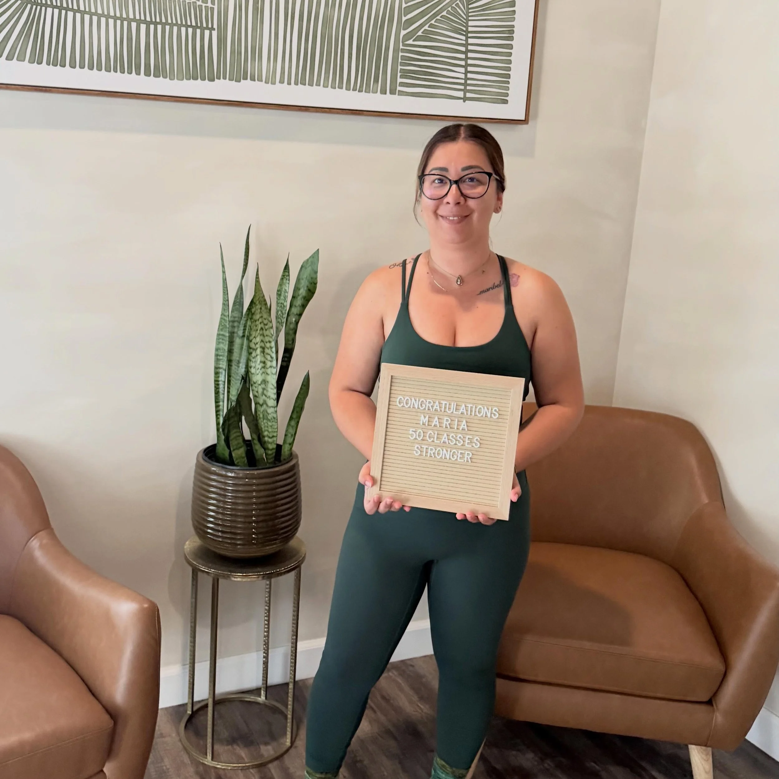 You&rsquo;re a rockstar, Maria! 50 classes ✅✅✅ Cheers to the next 50!🤗