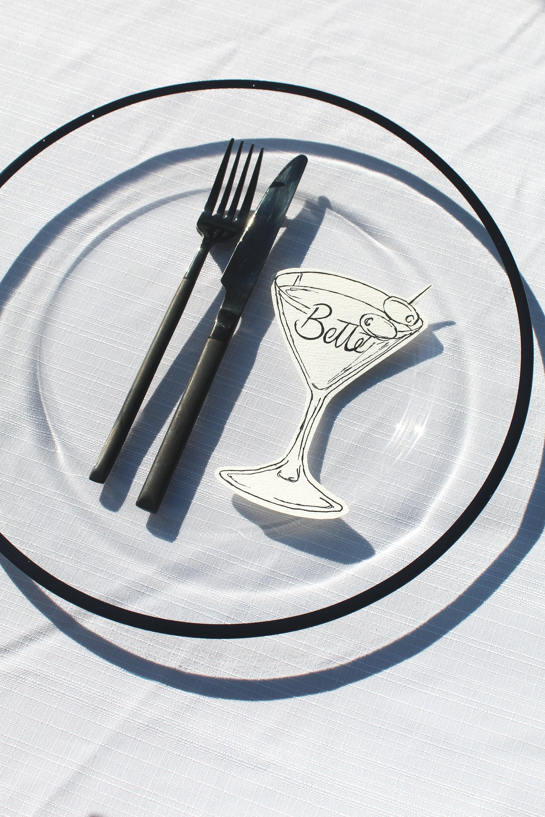 Black Rimmed Charger Plate