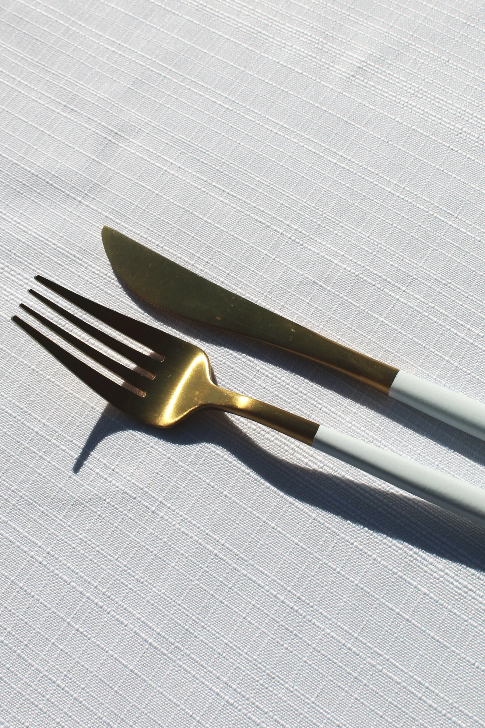 White and Gold Cutlery