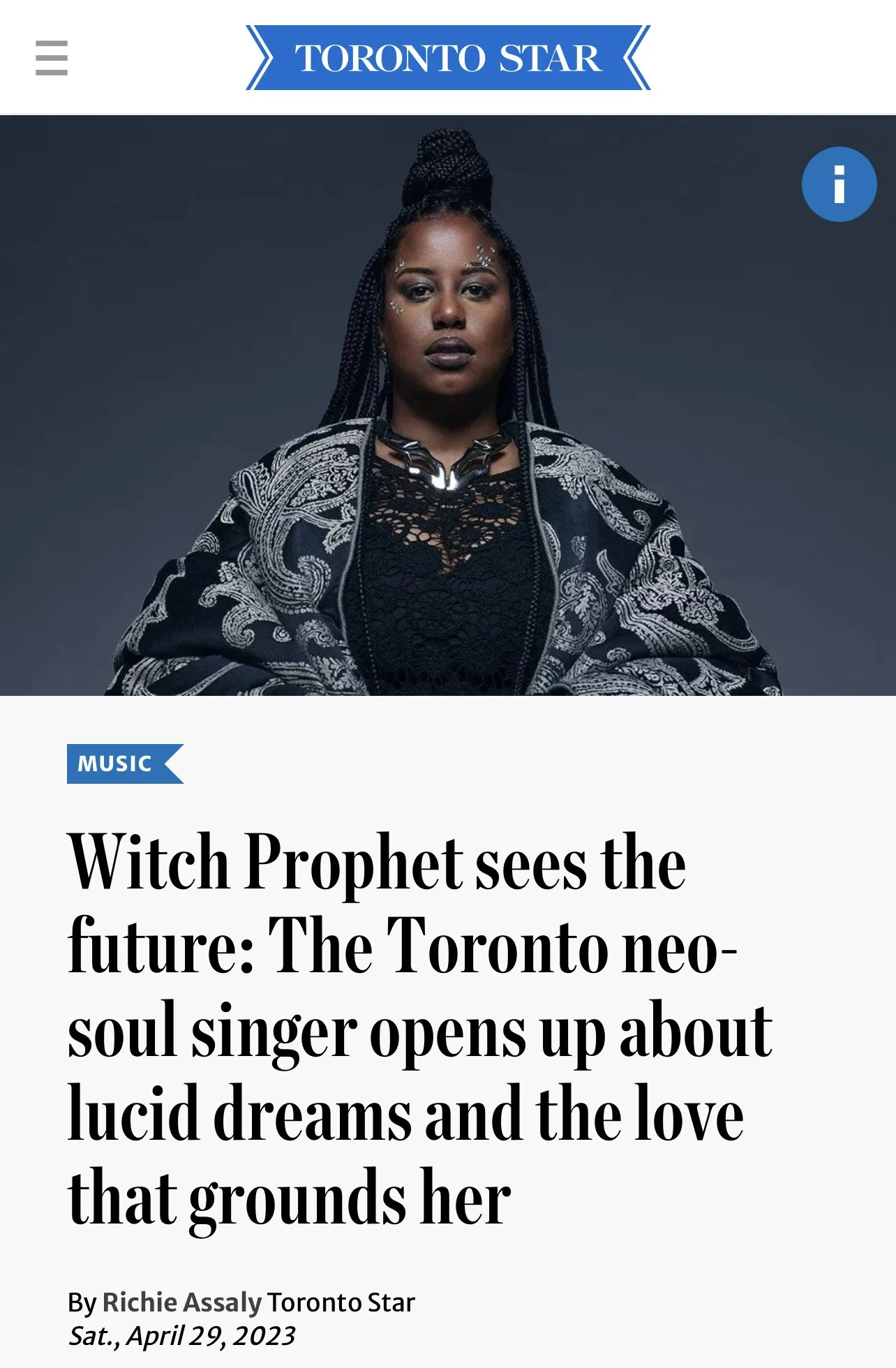 Toronto Star The Witch Prophet