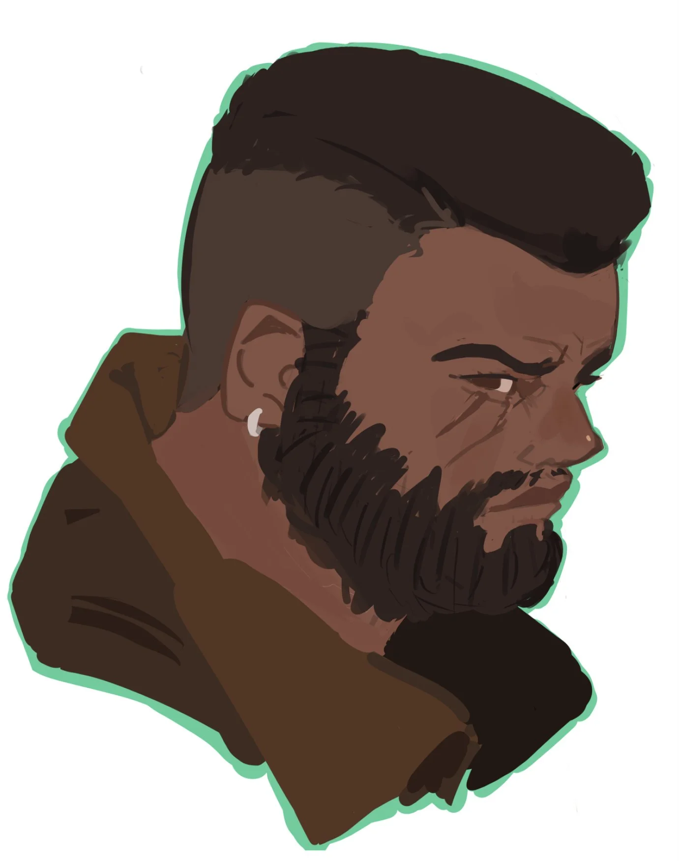 Close-up Portrait of Barret (FFVII)