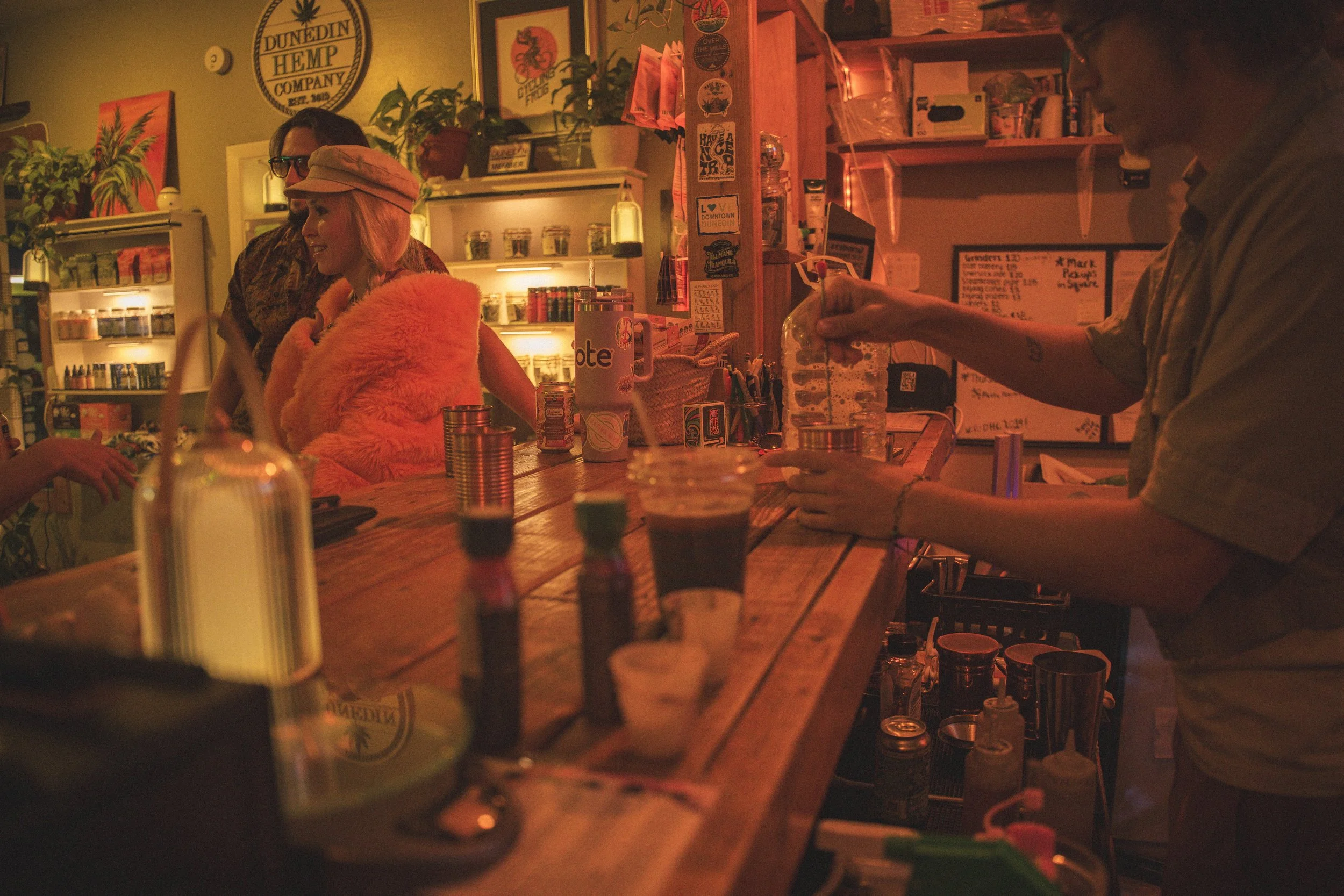 dunedin hemp company customer service, brewing drinks, hemp-infused menu