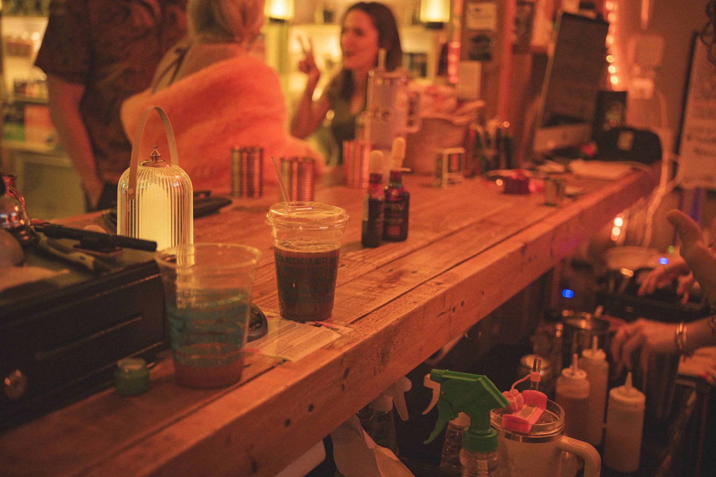 dunedin hemp company hemp-infused drinks on the counter, contact us