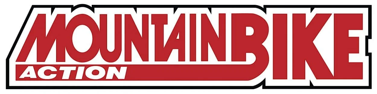 Logo for Mountain Bike Action with bold red and white text.