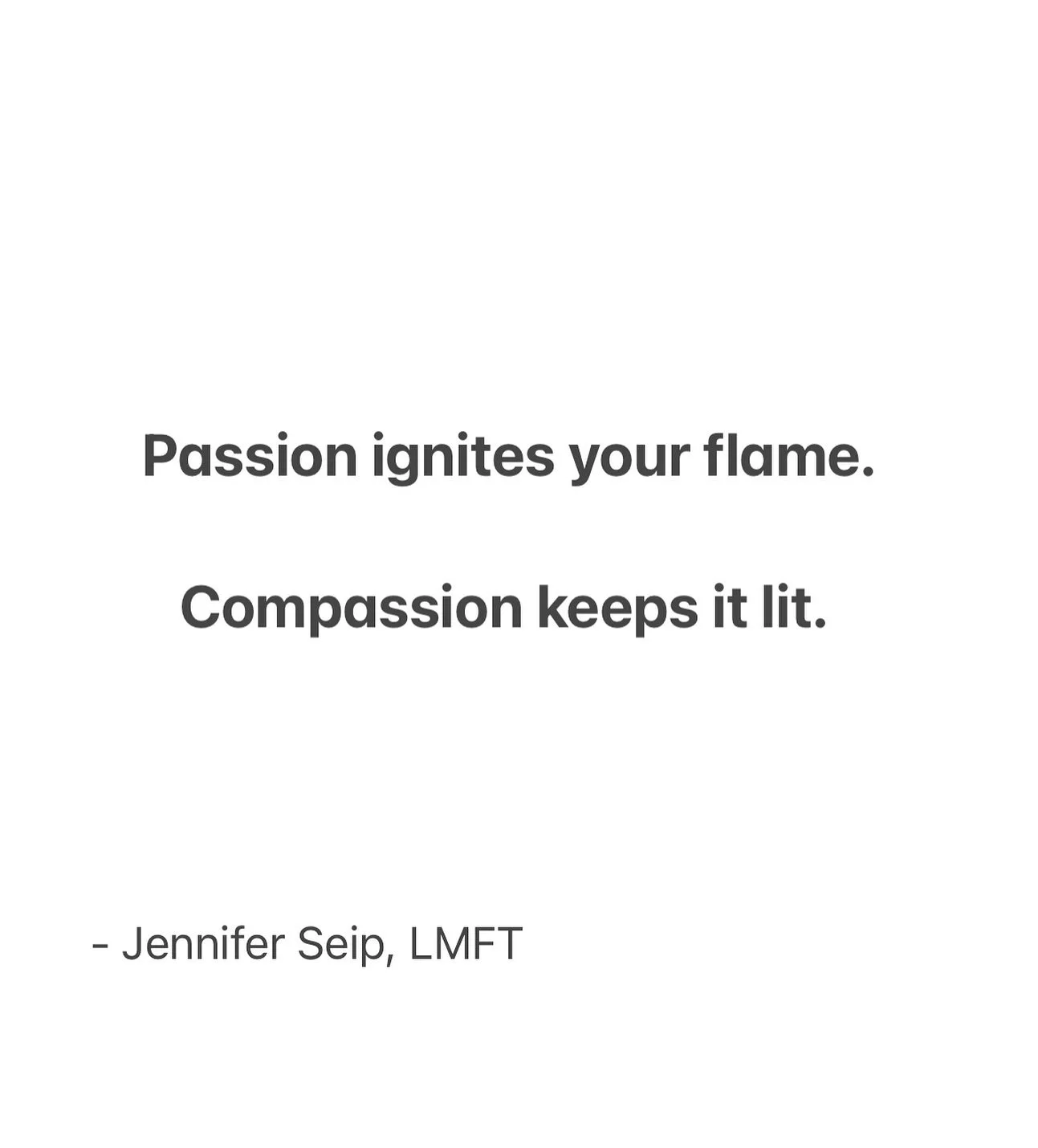 When we feel passion, our brain is releasing a whole bunch of chemicals that make us feel excited, connected, and also stressed.

But when we feel compassion, that stress goes away. We are left with love ❤️ 

#love #longtermlove #lifestyle #therapy #