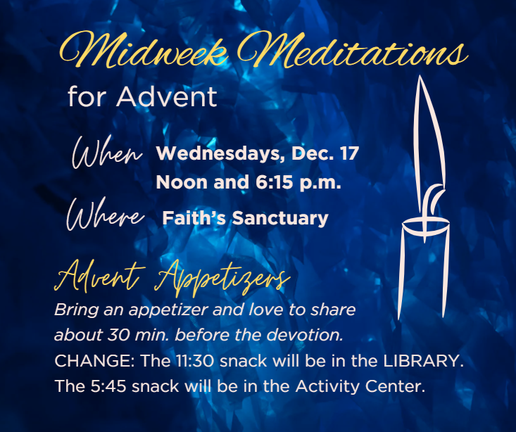 Midweek Meditation for Advent: Wed., Dec. 17th