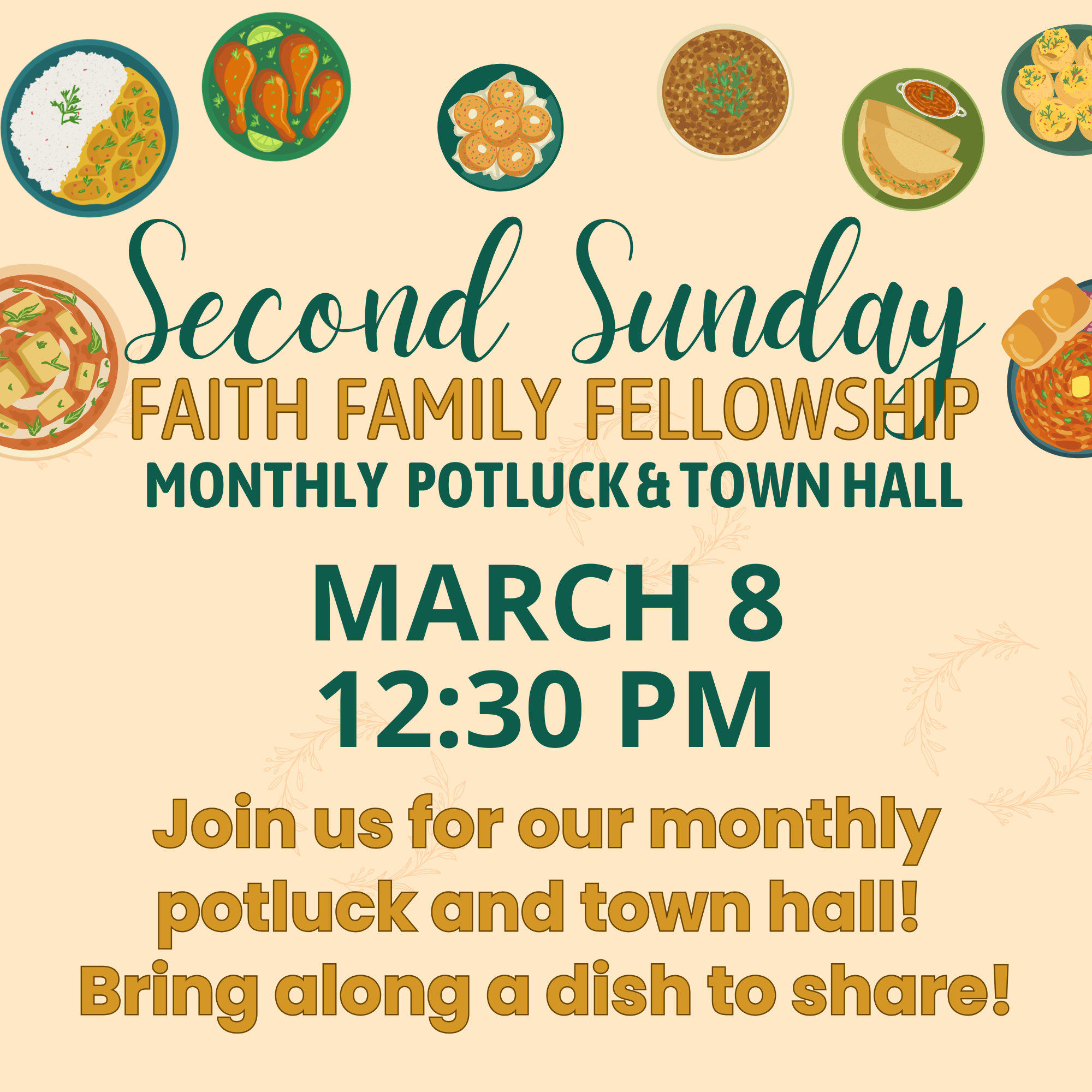 March Faith Family Potluck and Town Hall