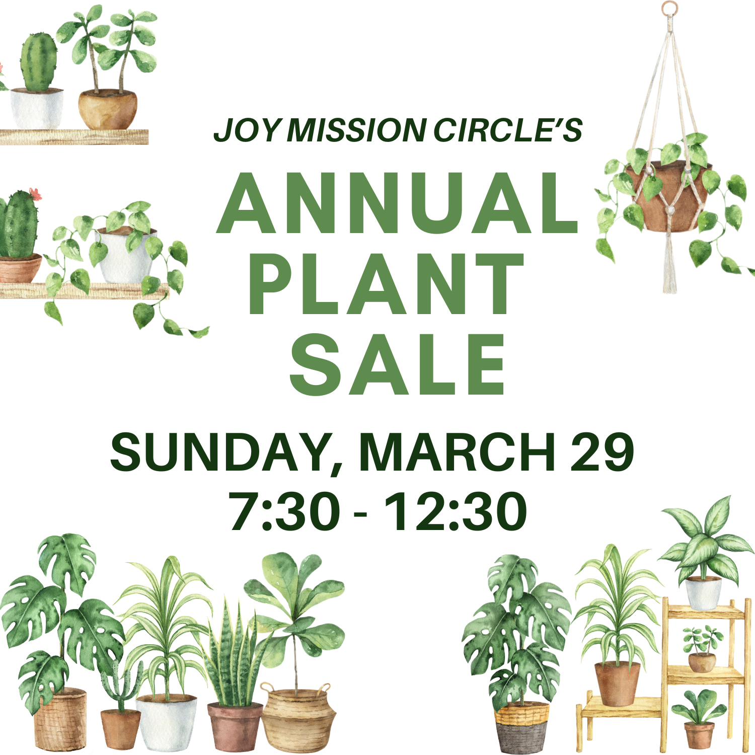 Joy Mission Circle Annual Plant Sale