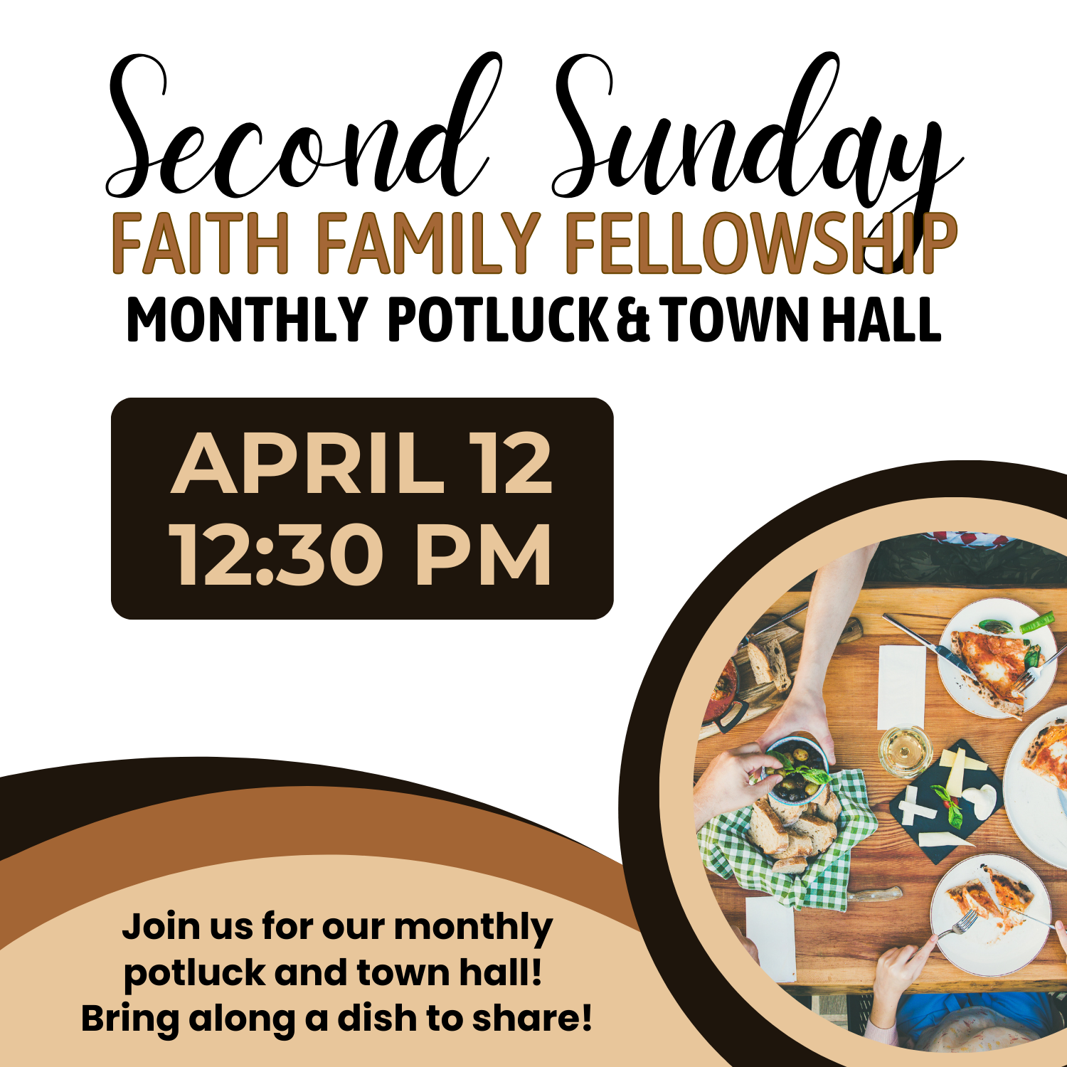 April Faith Family Potluck and Town Hall