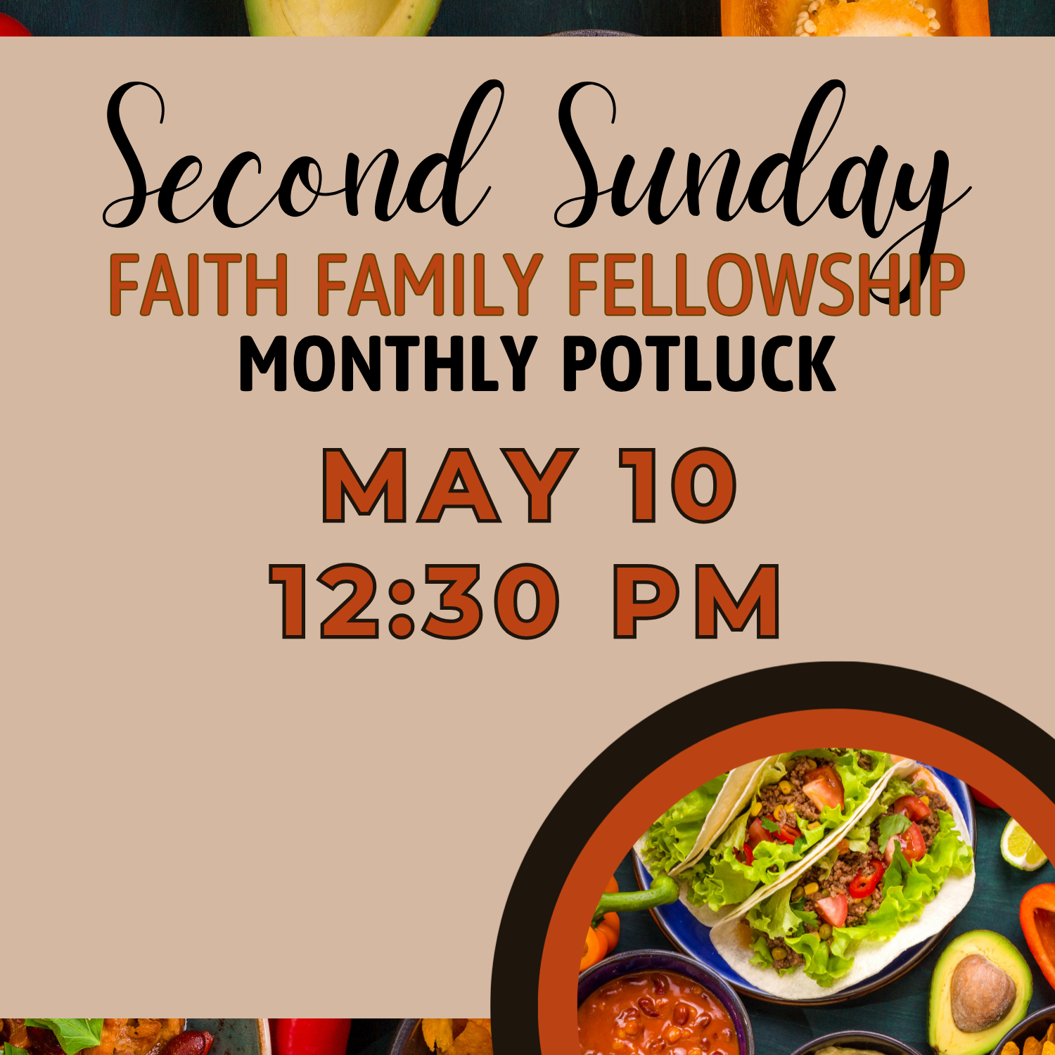 May 2nd Sunday Faith Family Potluck