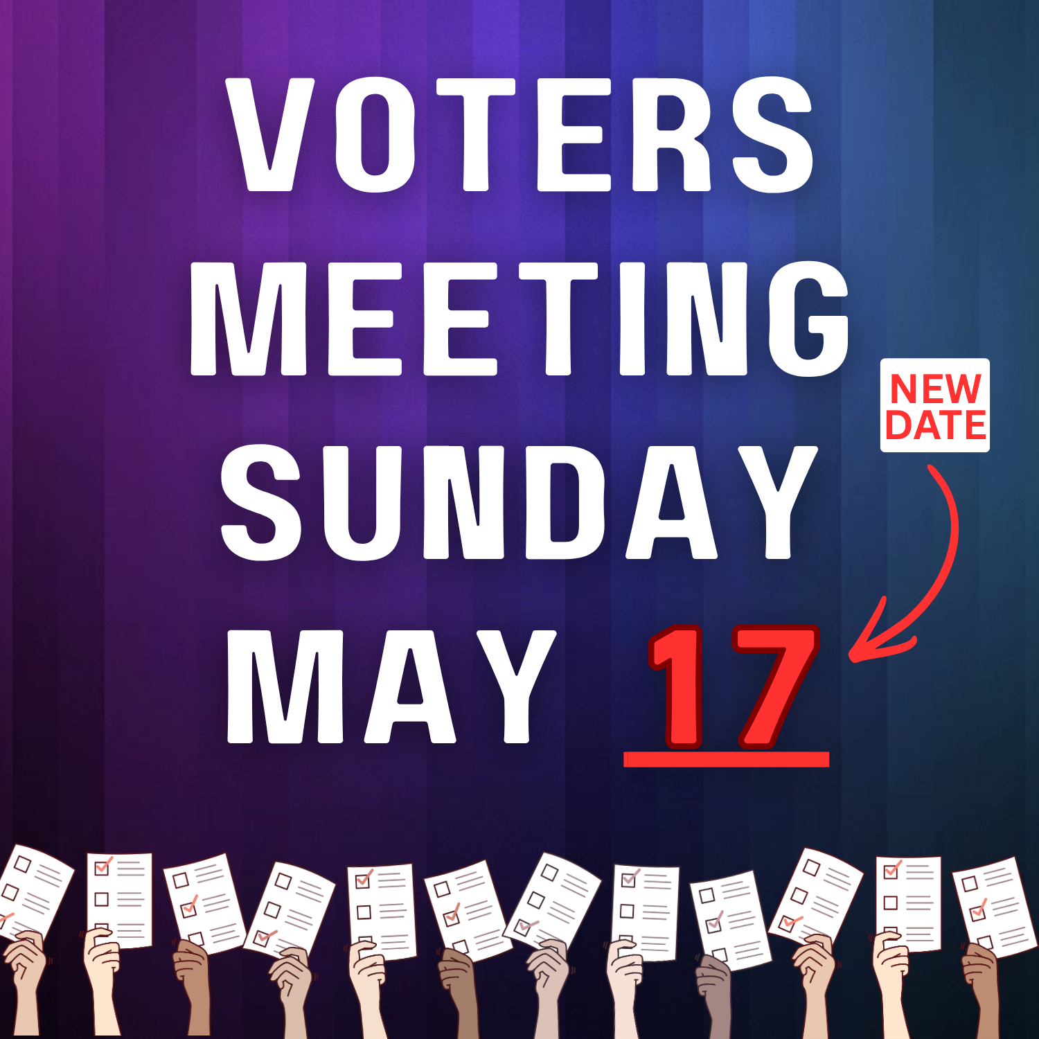 UPDATED May Voters Meeting