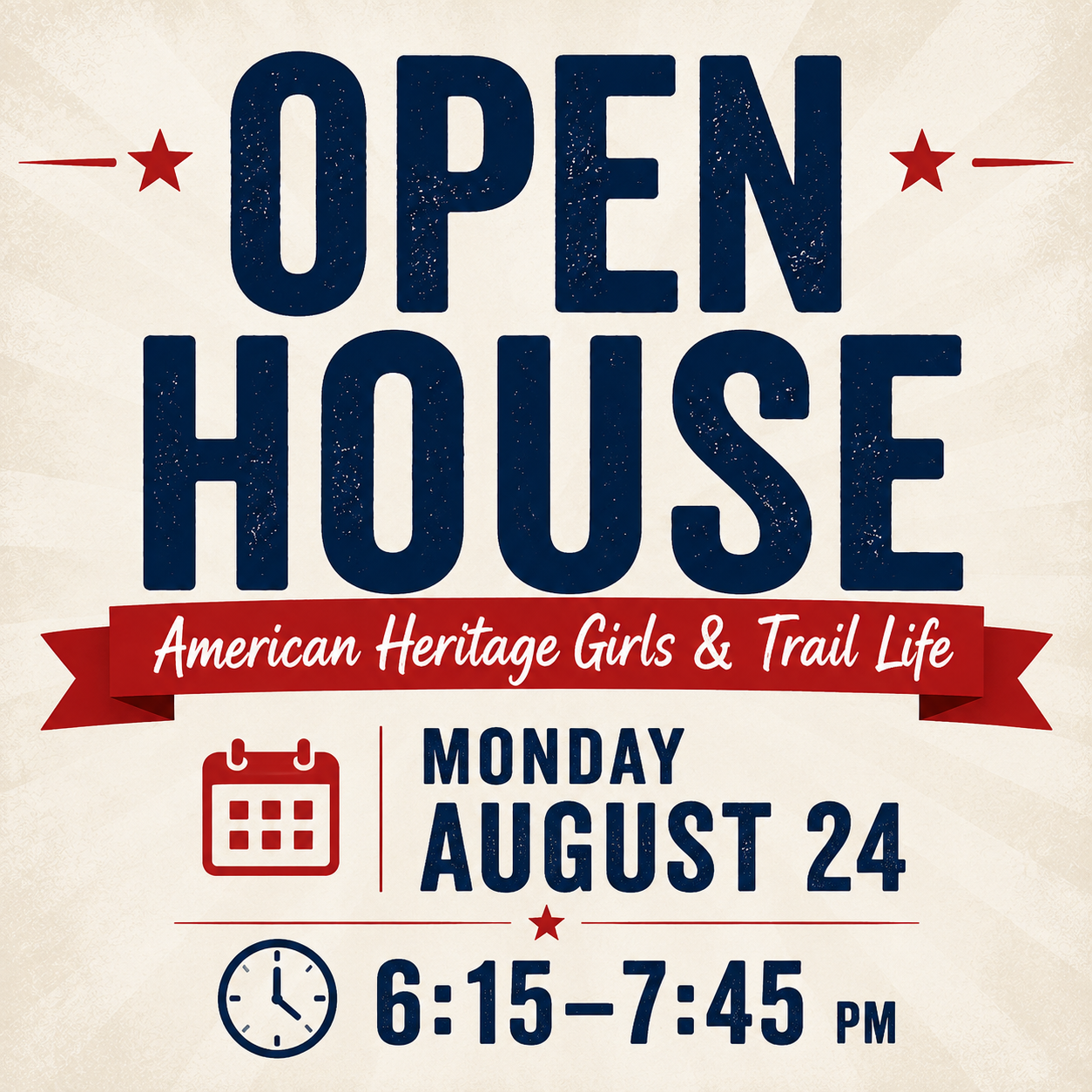 Open House for American Heritage Girls and Trail Life