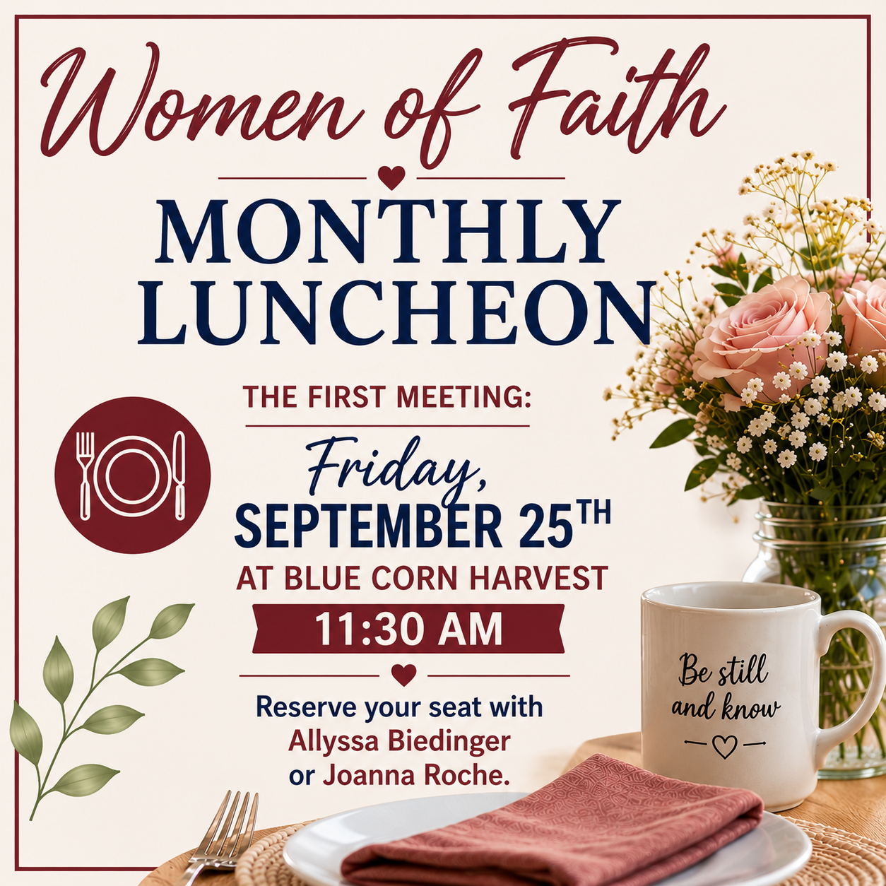 Women of Faith Monthly Luncheon