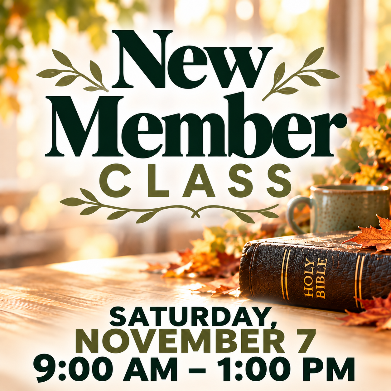 New Member Class in November