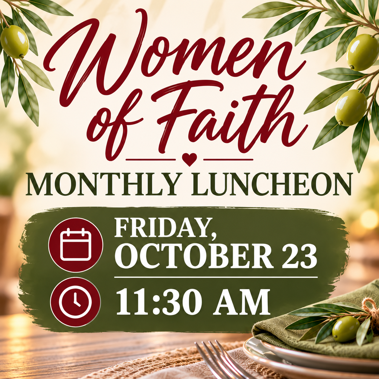 Women of Faith October Luncheon