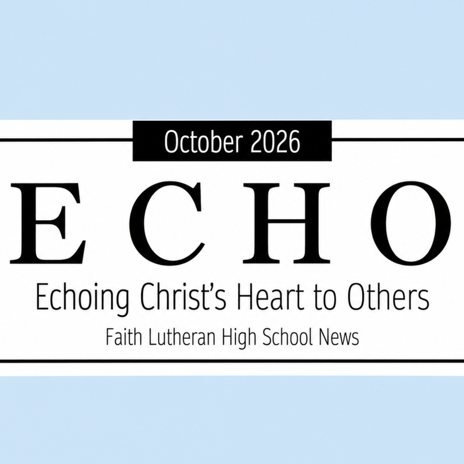 October newsletter for High School Youth
