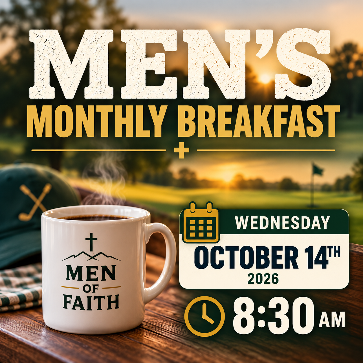 Monthly Men’s Breakfast (offsite)