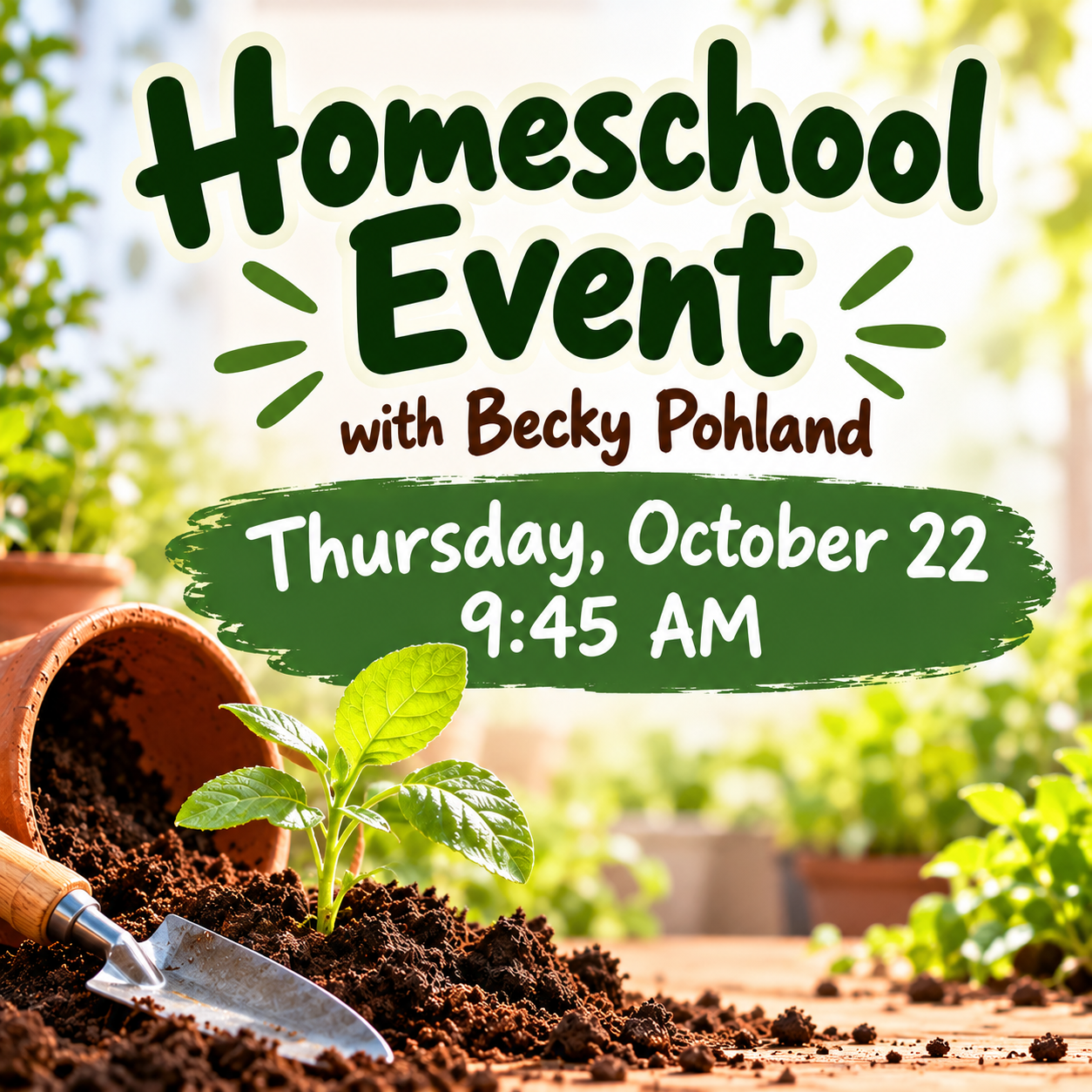 Homeschoolers Event about Plants
